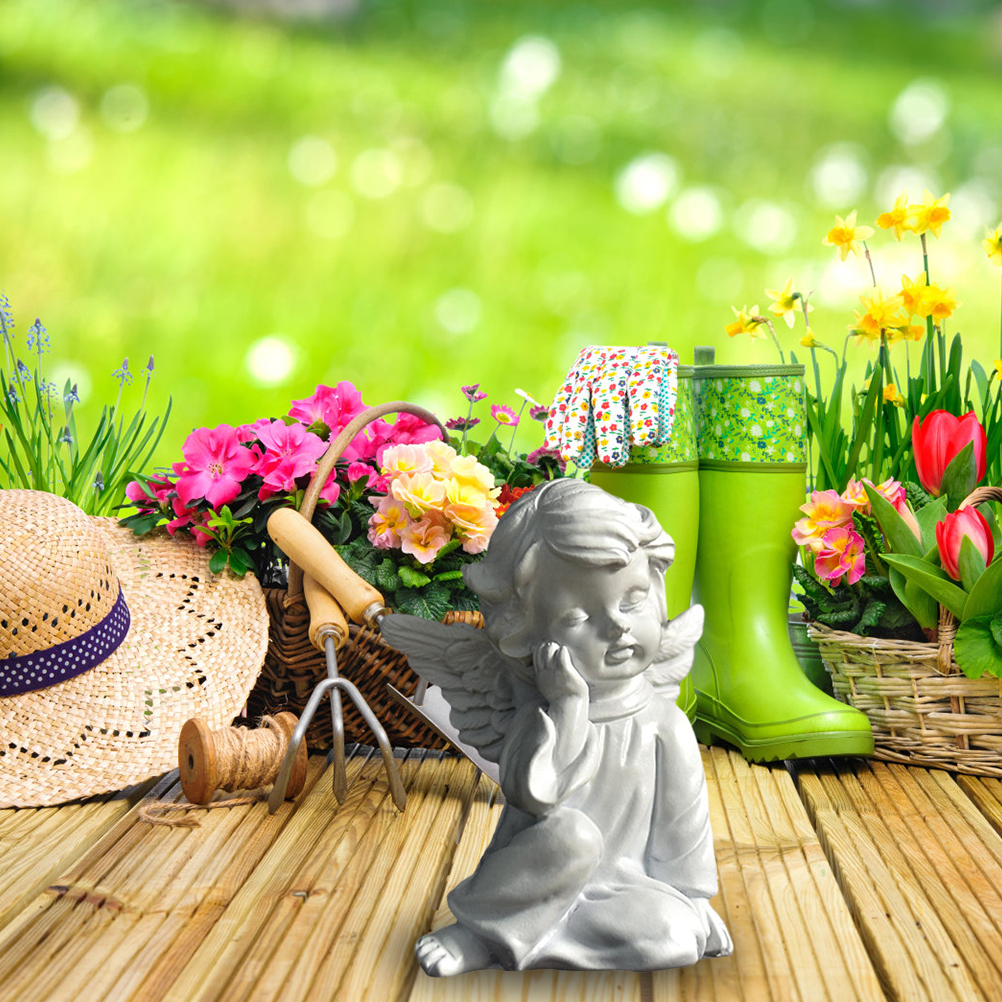 Angel Resin Garden Statue Figurine Fairy Angel Sculpture Home Decoration