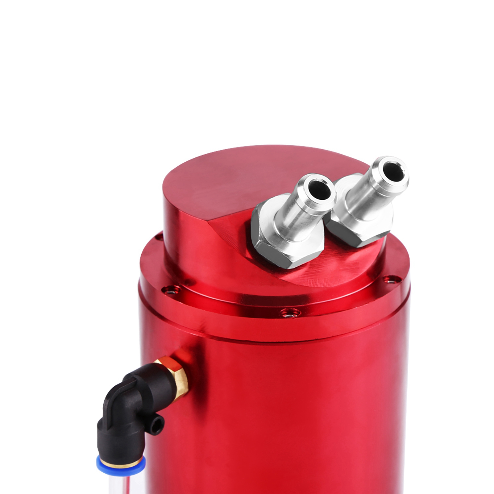 Universal Aluminum Car Auto Oil Catch Tank Breather Can Reservoir Red Roun KRI✈️