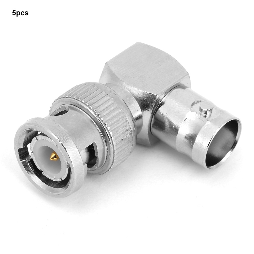 5pcs L Shape 90 Degree Brass BNC Male To Female Connector Coaxial Cable Wi KRI✈️