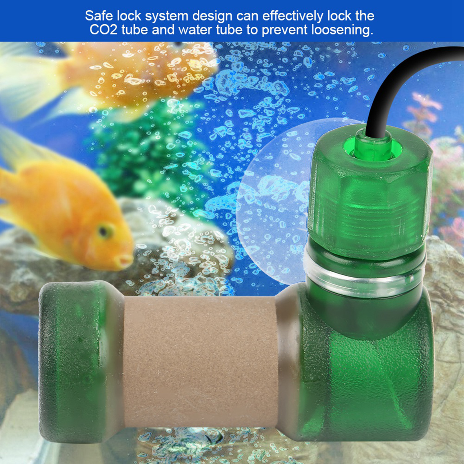 Easy Carbon Dioxide Diffuser CO2 Atomizer For Super Fish Tank Aquarium Equ KRI✈️