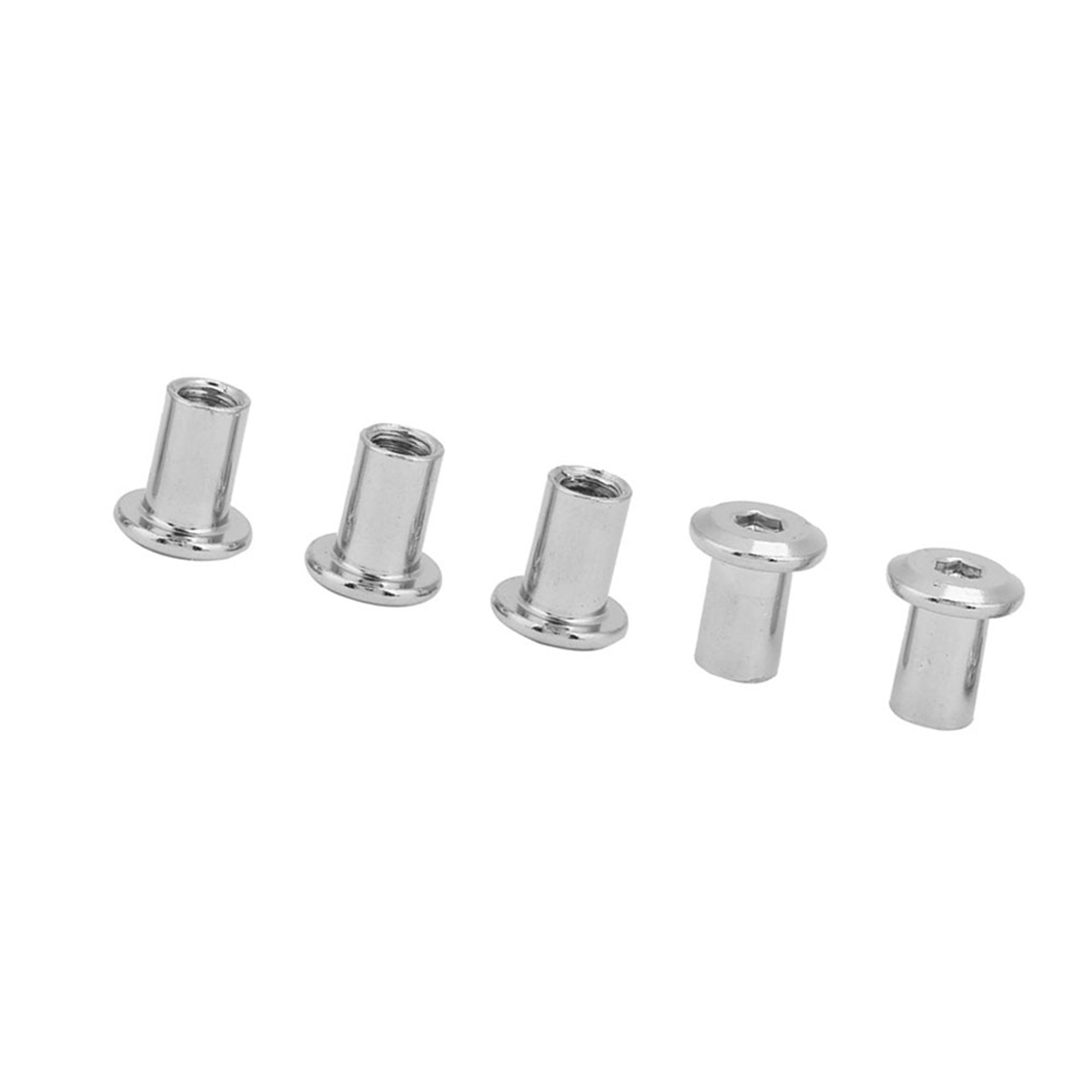 Iron Plated Nickel Flat Nuts Hex Nut Round Head Sleeve Furniture(M6*15 50P KRI✈️