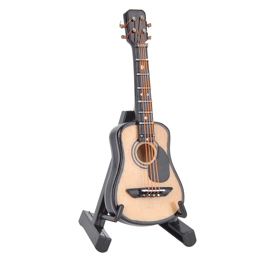 Miniature Acoustic Guitar Model Mini Wooden Guitar Decoration Musical Inst KRI✈️