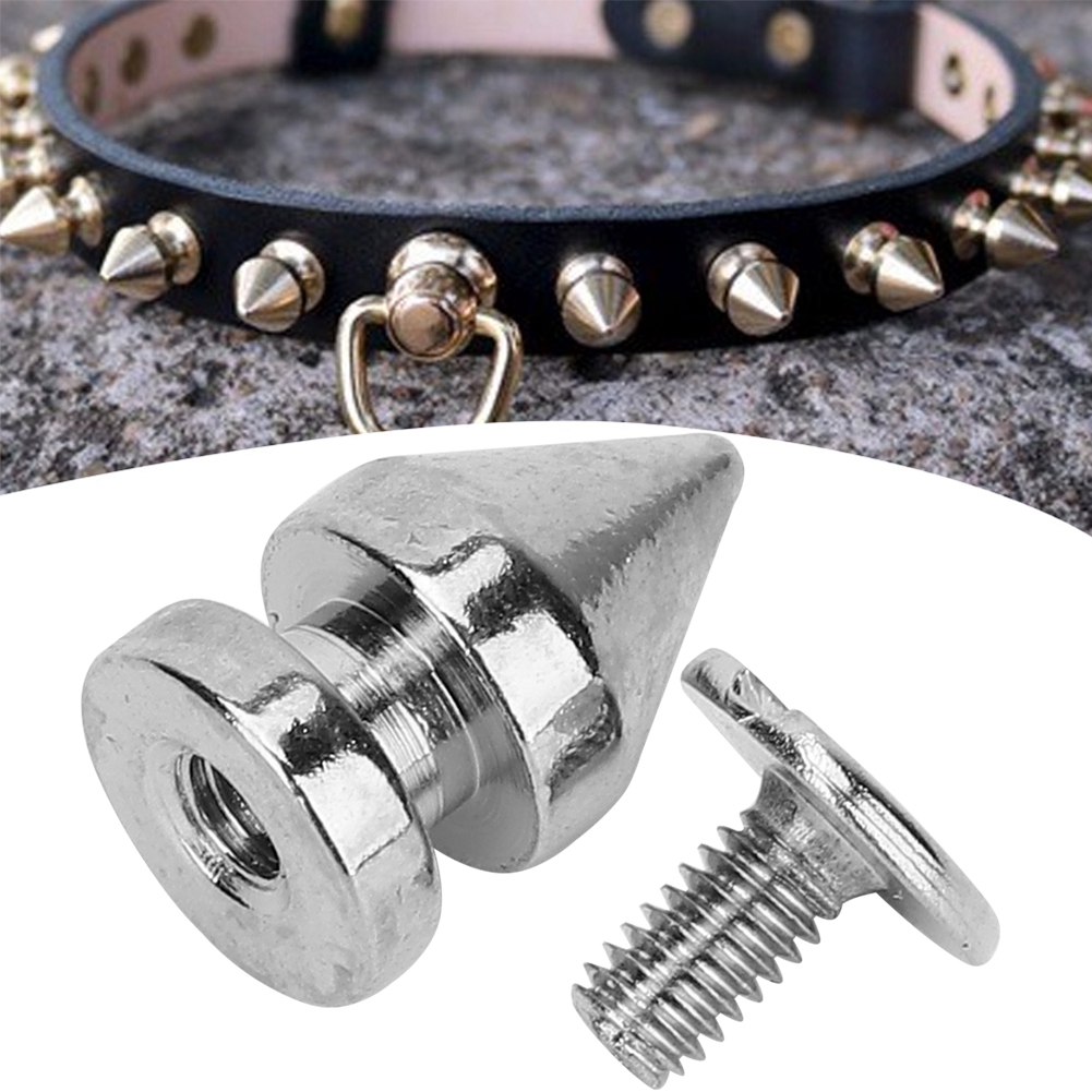 20pcs 8*13.5mm Metal Rivet Bullet Spikes Leathercraft Studs Clothing S KRI✈️