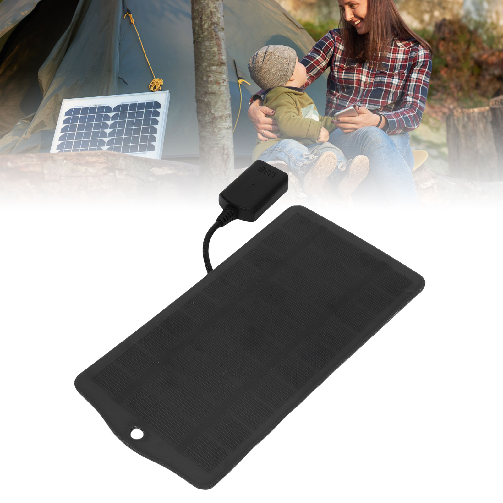 Solar Panel Charger 5W Monocrystalline USB Solar Panel For Camping
