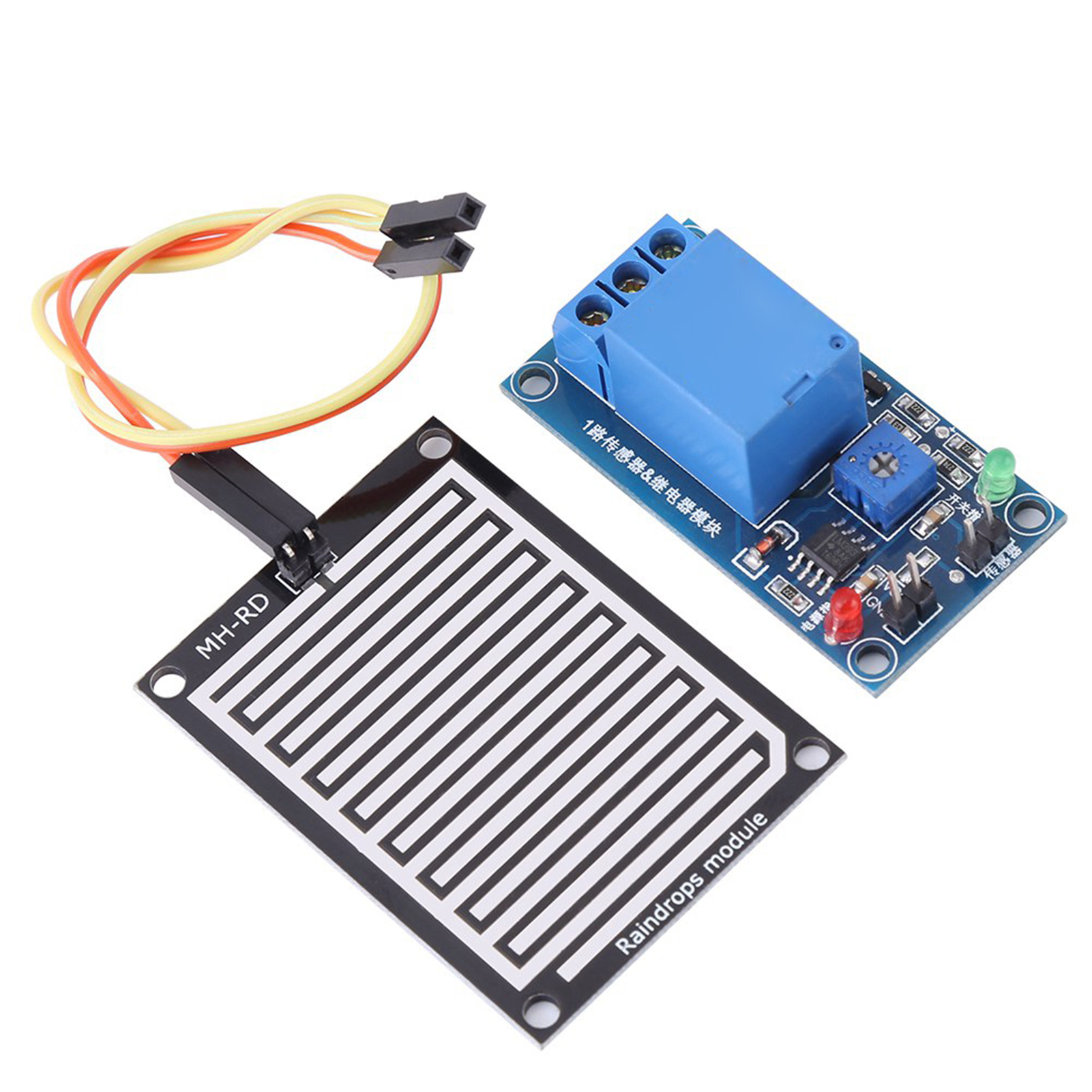 °12V Raindrops Controller Module Rain Foliar Leaf Moisture Sensor Relay Switch