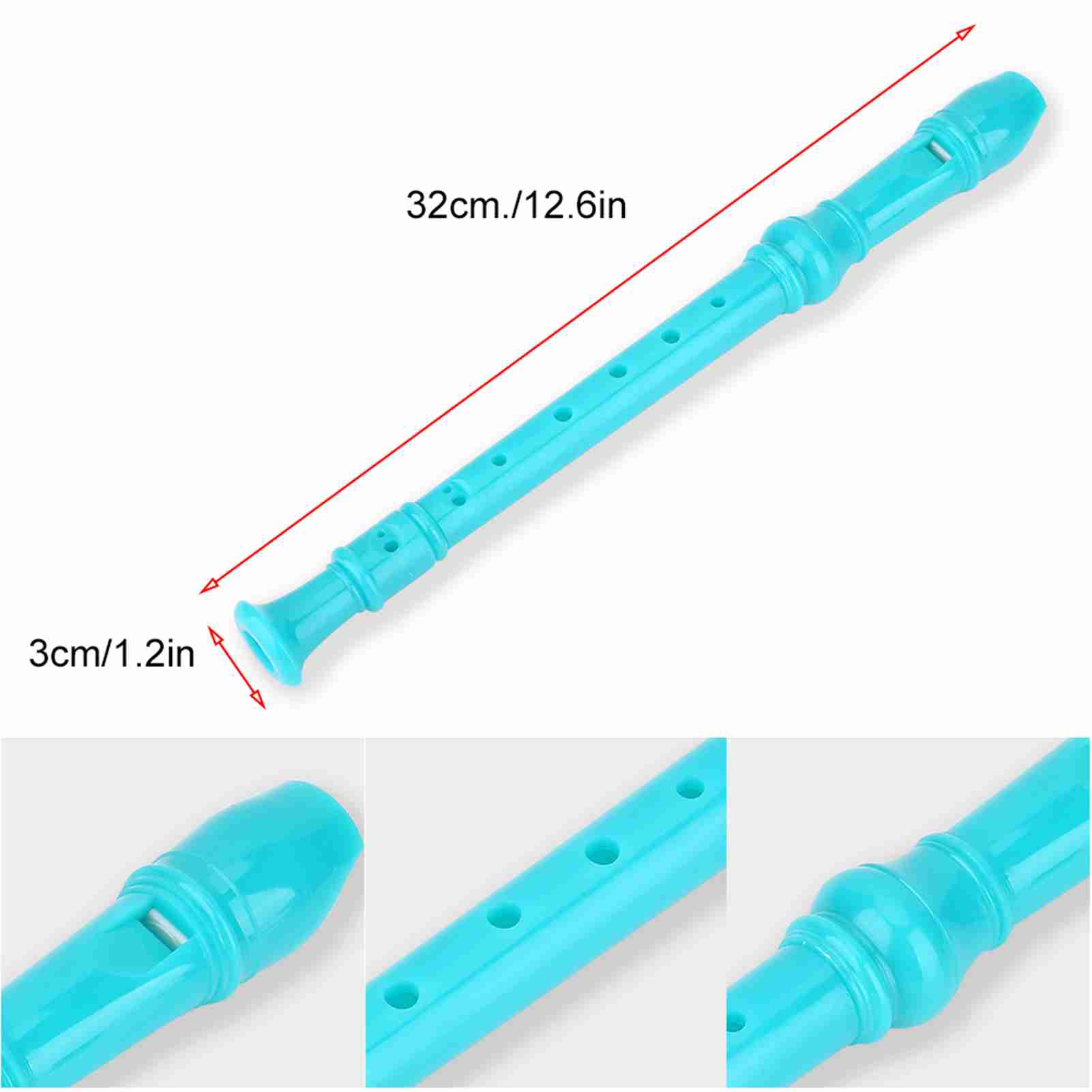 8 Holes High Pitch Soprano Recorder Flute ABS Instruments Reed Pipe Kids G KRI✈️