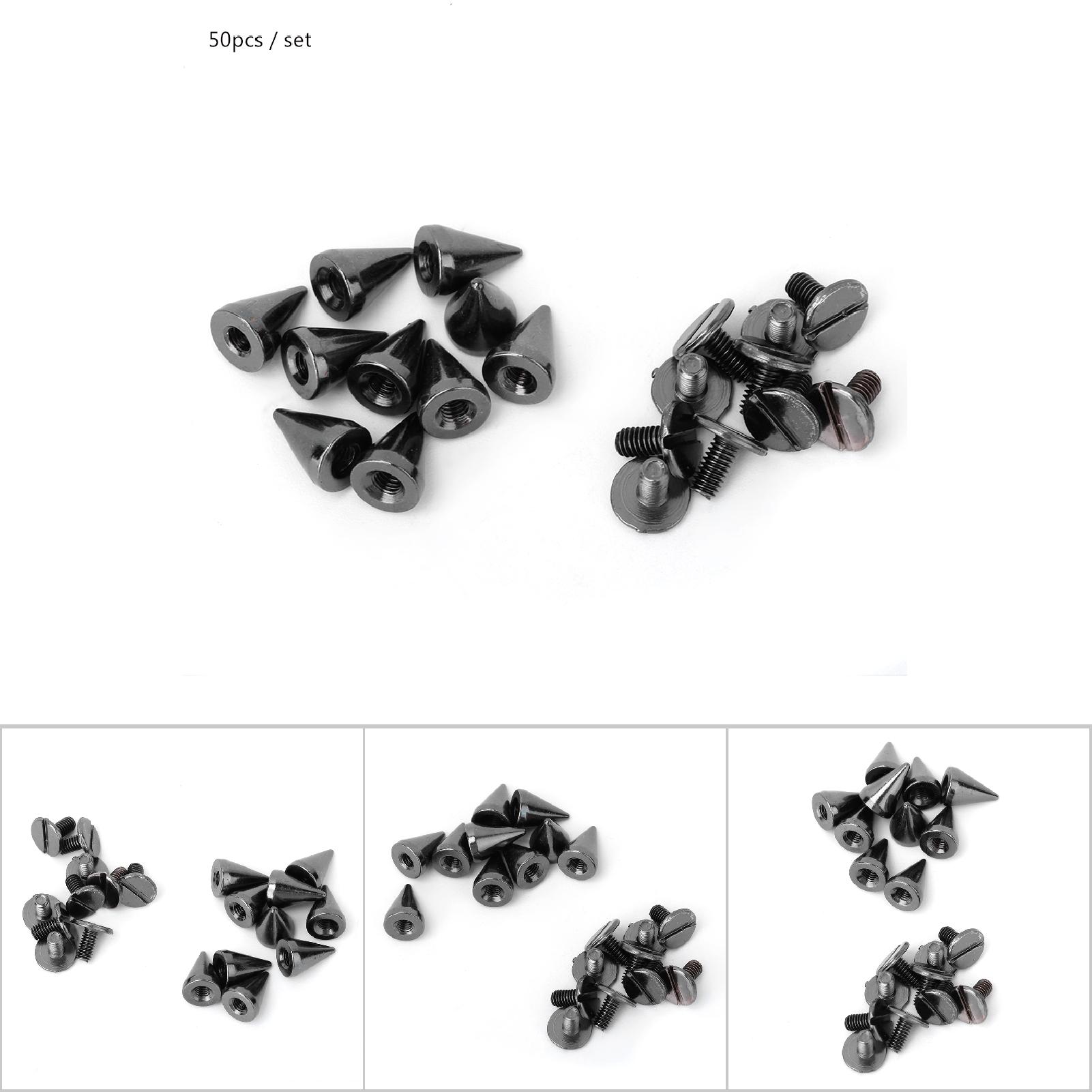 50pcs 7*10mm Bullet Spikes Punk Rivets Leathercraft Studs Clothing Dec KRI✈️