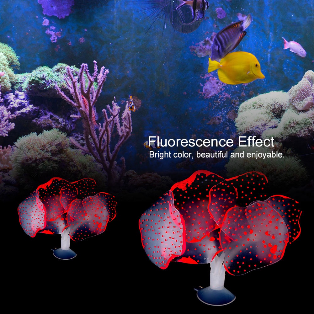 Aquarium Simulation Silicone Artificial Coral Fish Tank Decoration Ornamen KRI✈️