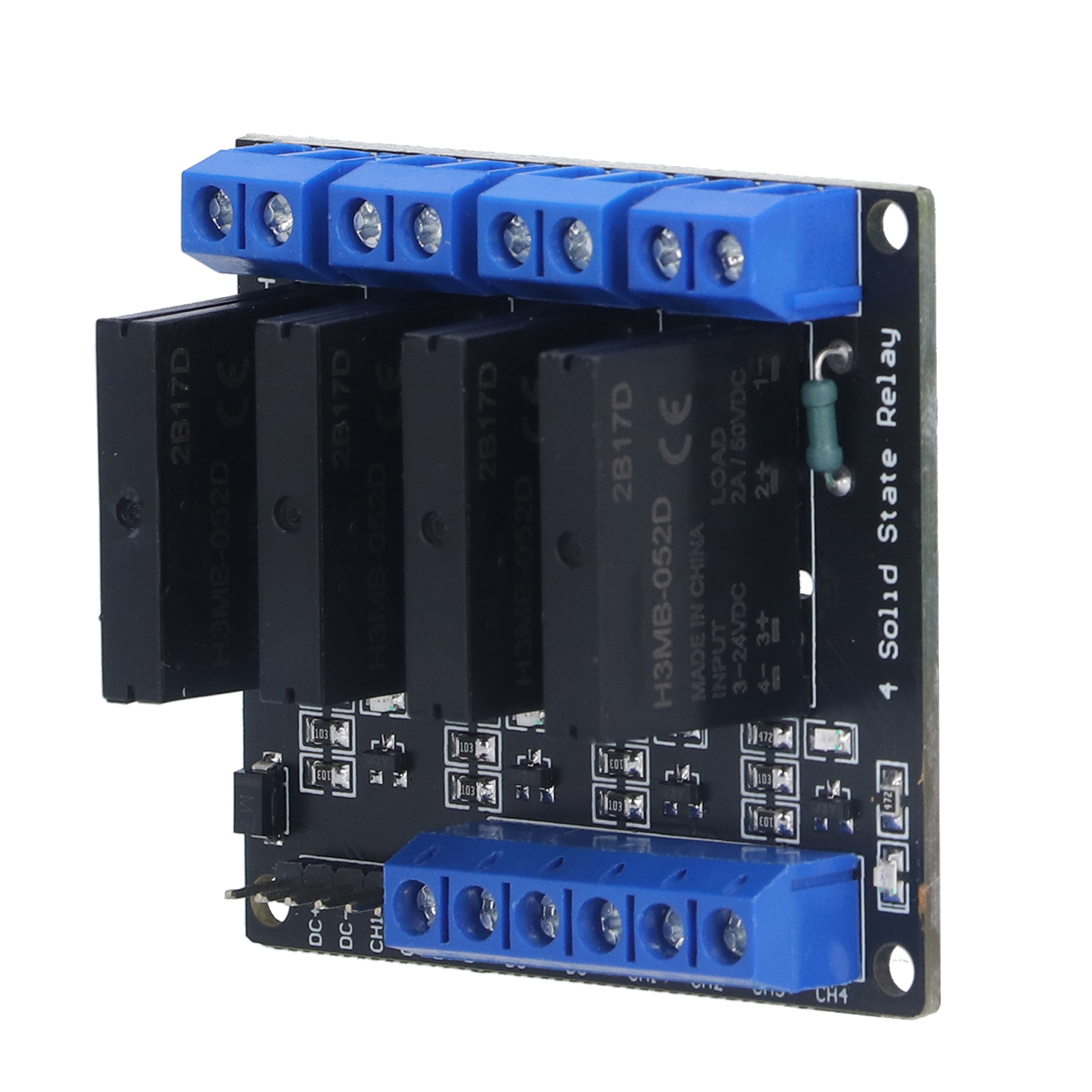 Solid State Relay Module 4 Channel High Level Trigger SSR DC Control AC With