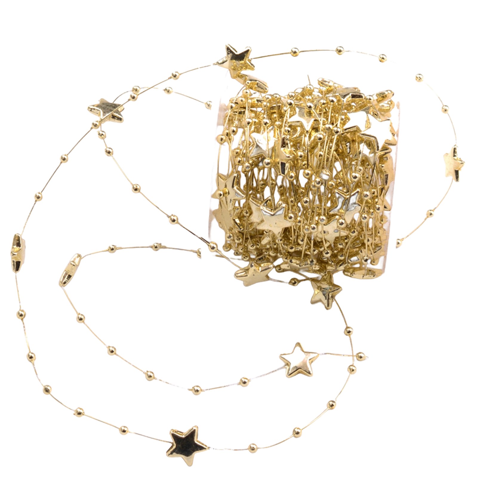 (Gold)10m Fishing Line Star Shape Beads Chain Wedding Christmas Party Deco KRI✈️