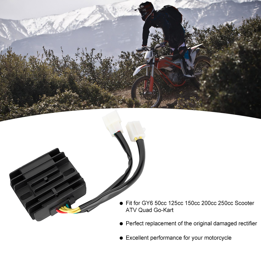 DC12V 6 Wire Motorcycle Voltage Rectifier Regulator Fit For GY6 50cc 125cc KRI✈️