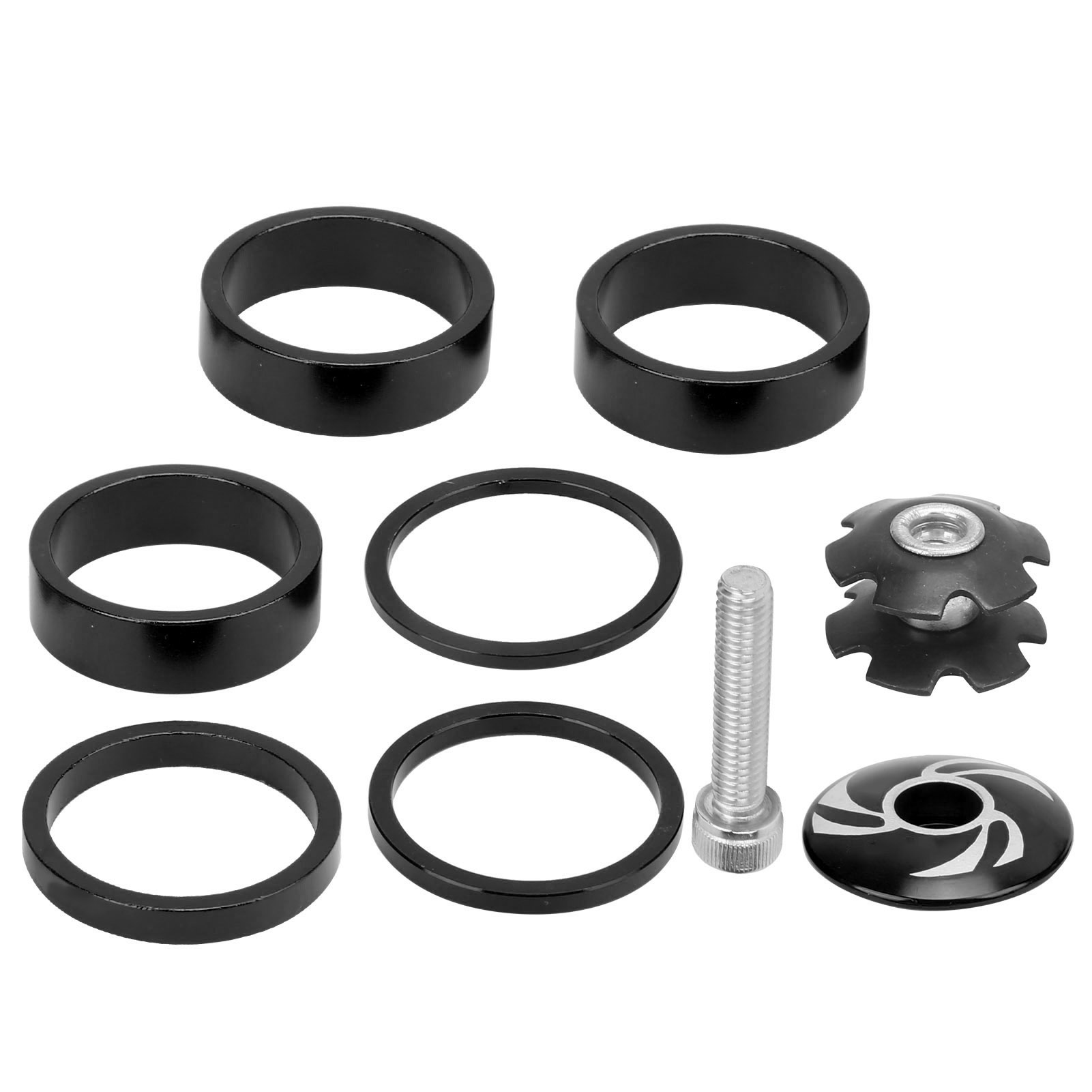 6Pcs Bike Headset Spacer Aluminium Alloy Bicycle Handlebar Stem Spacers For Hot