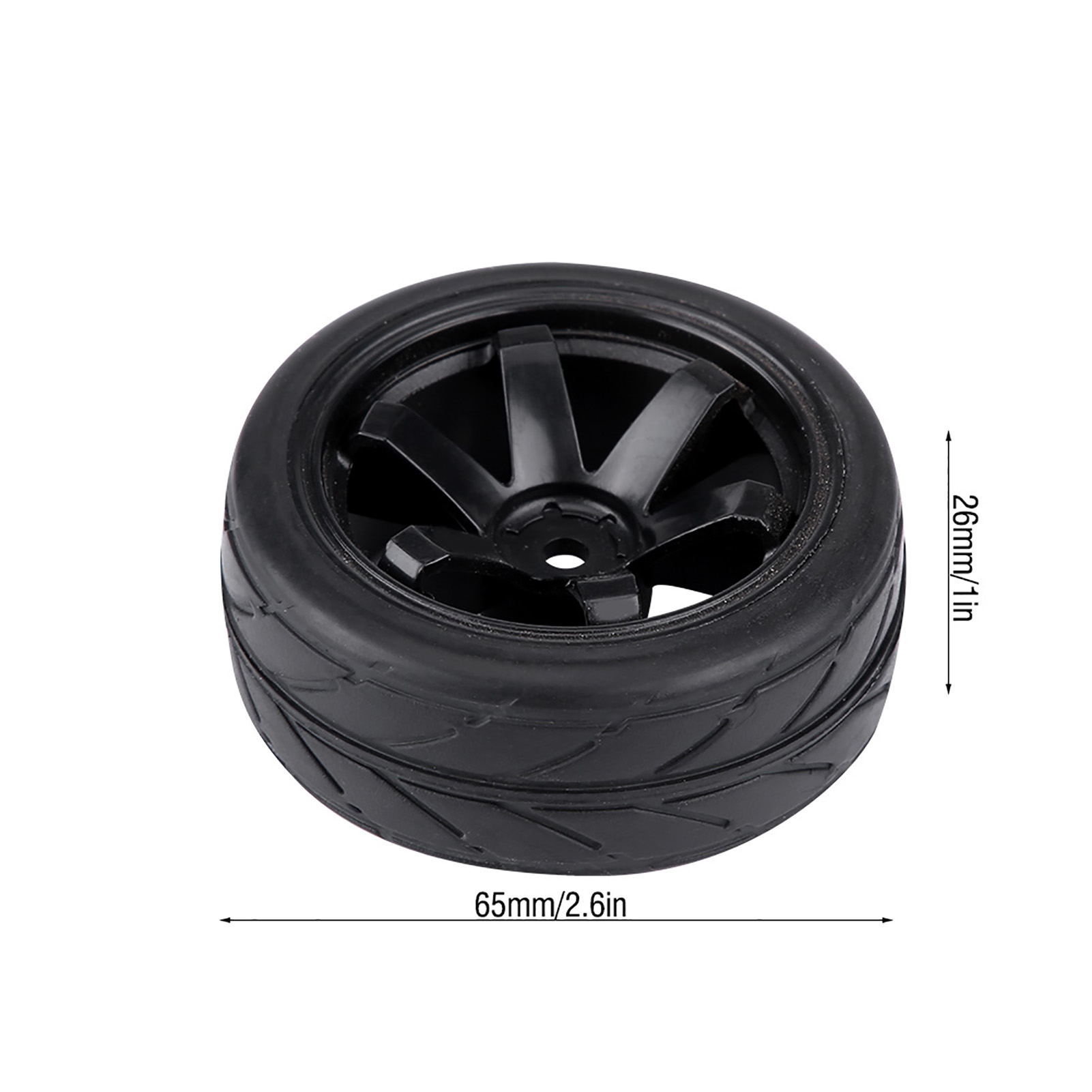 4pcs Set Tires Rubber Tyre Racing Off Road Vehicle Wheel Rim For RC 1:10 C KRI✈️