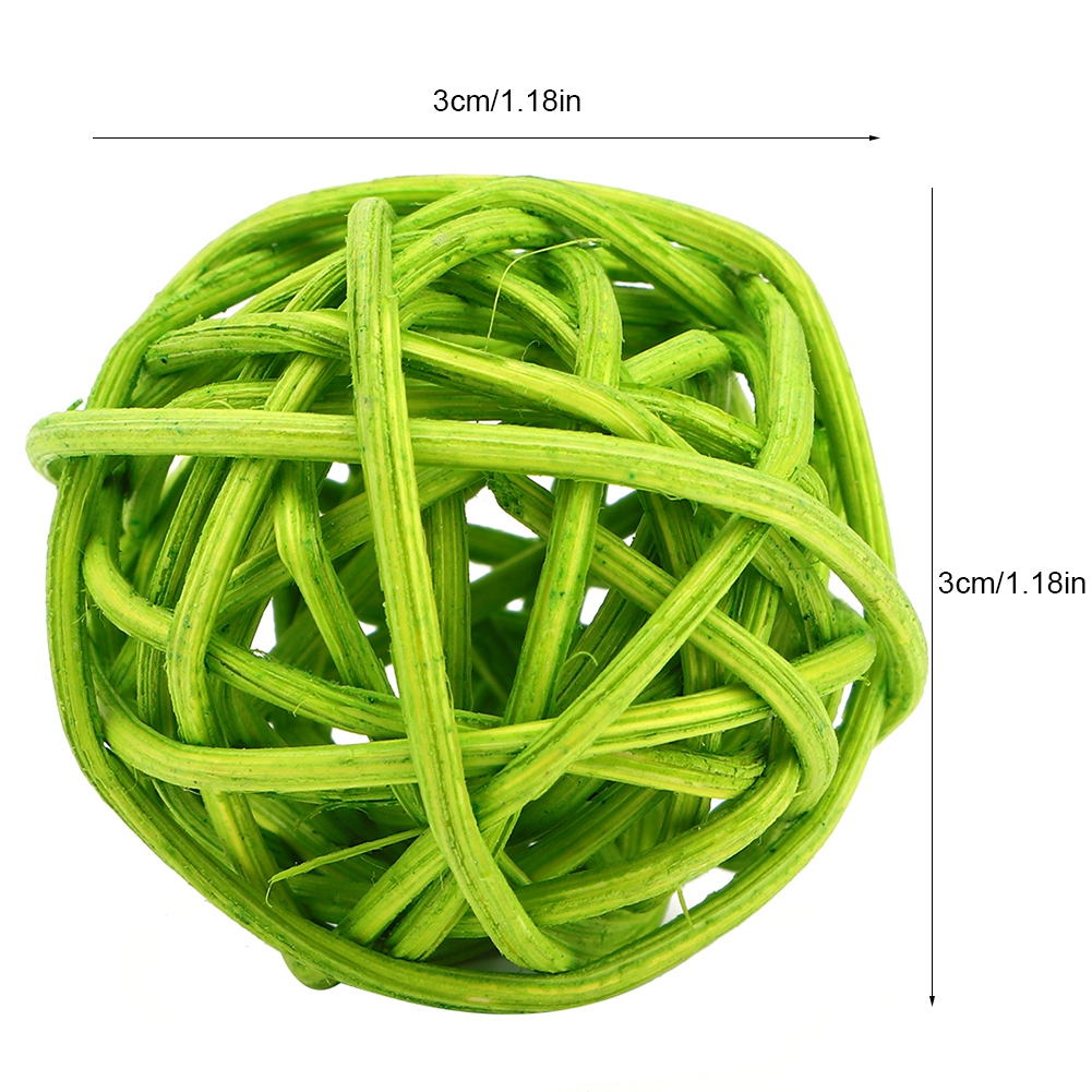 20Pcs Rattan Balls For Garden Wedding Party Christmas Decoration(Green) KRI✈️