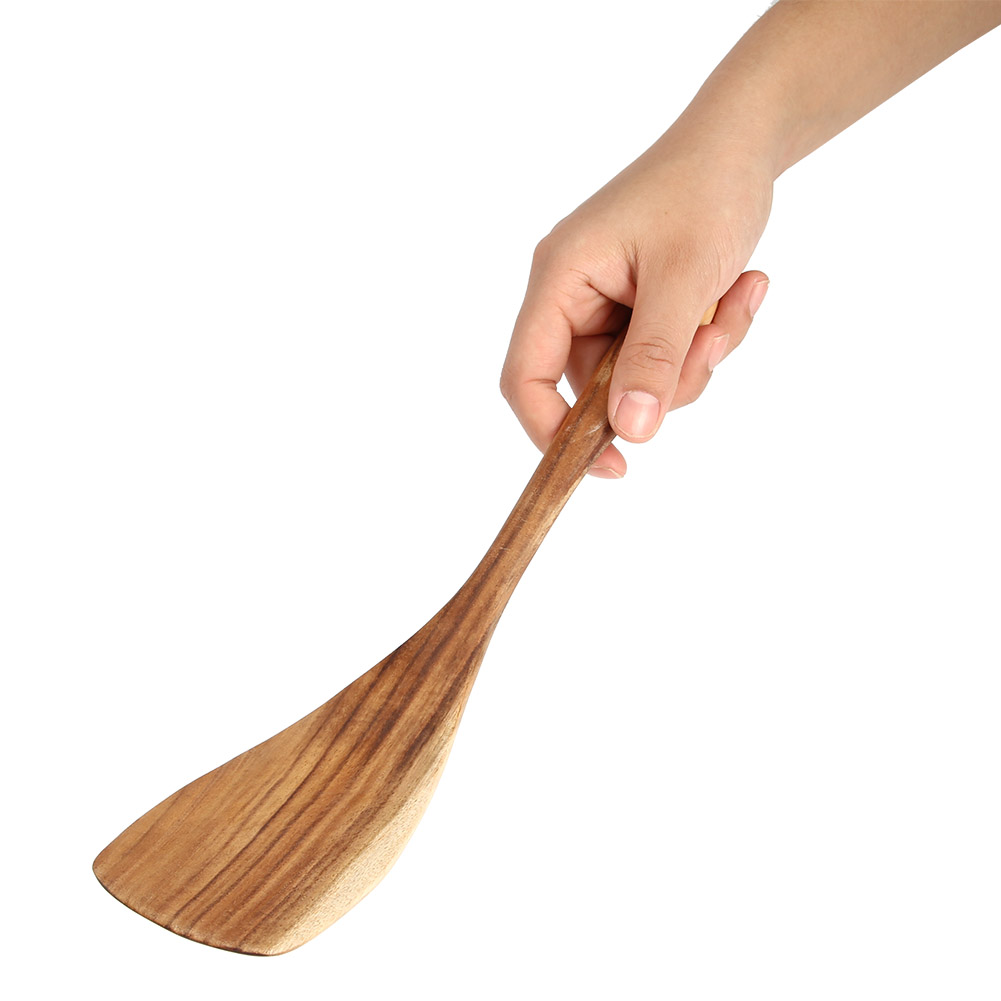Natural Wooden Spatula Turner Fried Cooking Kitchen Utensils KRI✈️