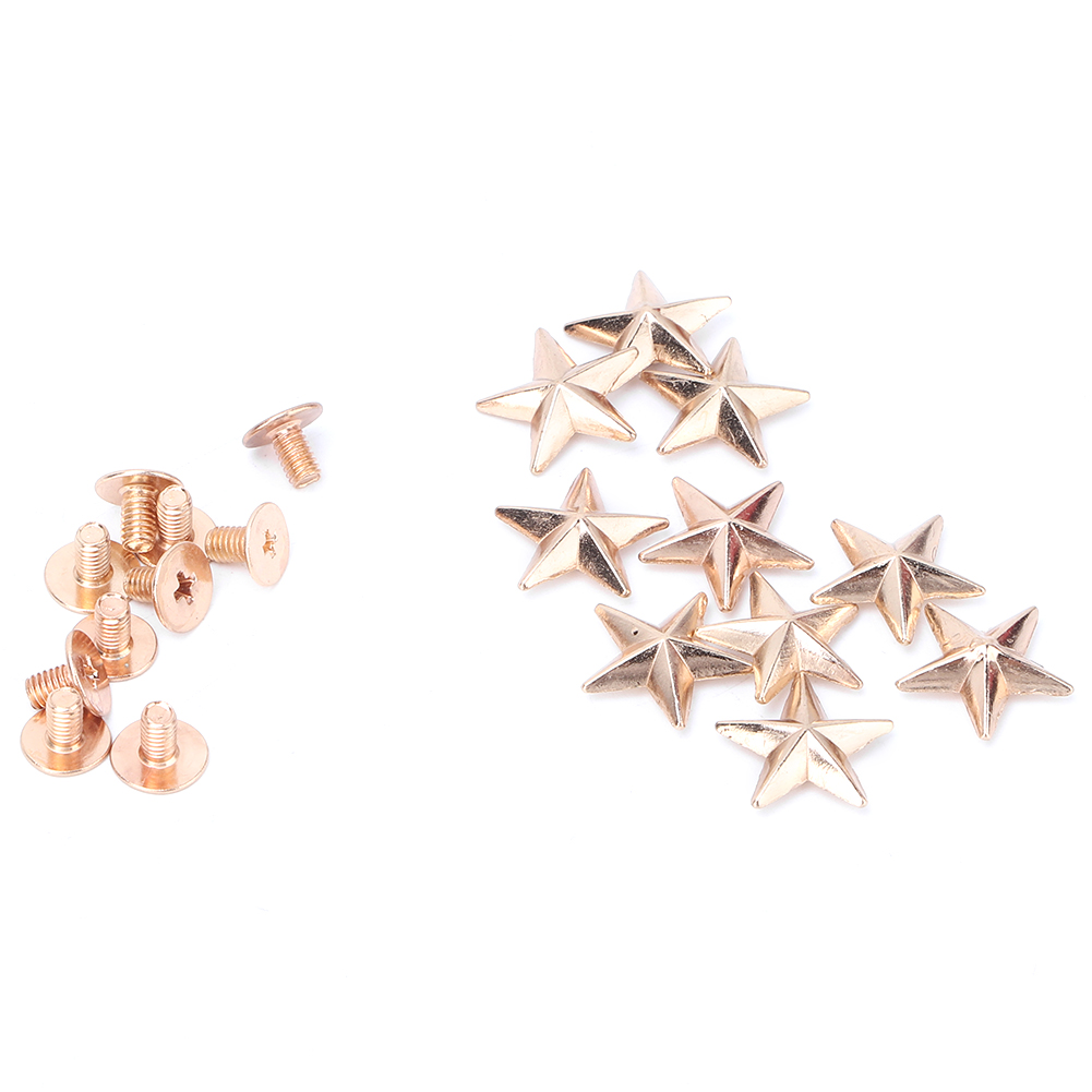 10pcs Metal Star Stud Rivet Spike Screw For Leathercraft Bags Shoes DIY De KRI✈️