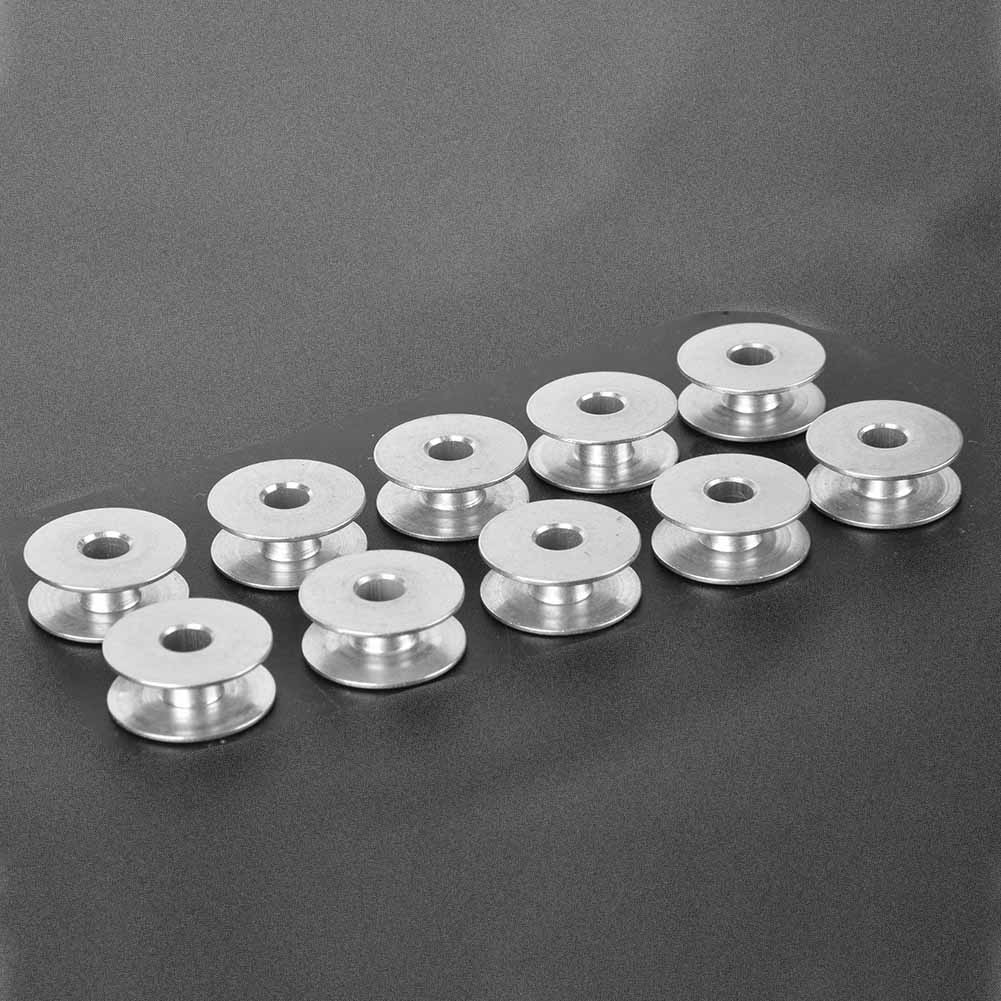 100pcs Aluminum Bobbins Empty Spool For Flat Sewing Machine Parts KRI✈️