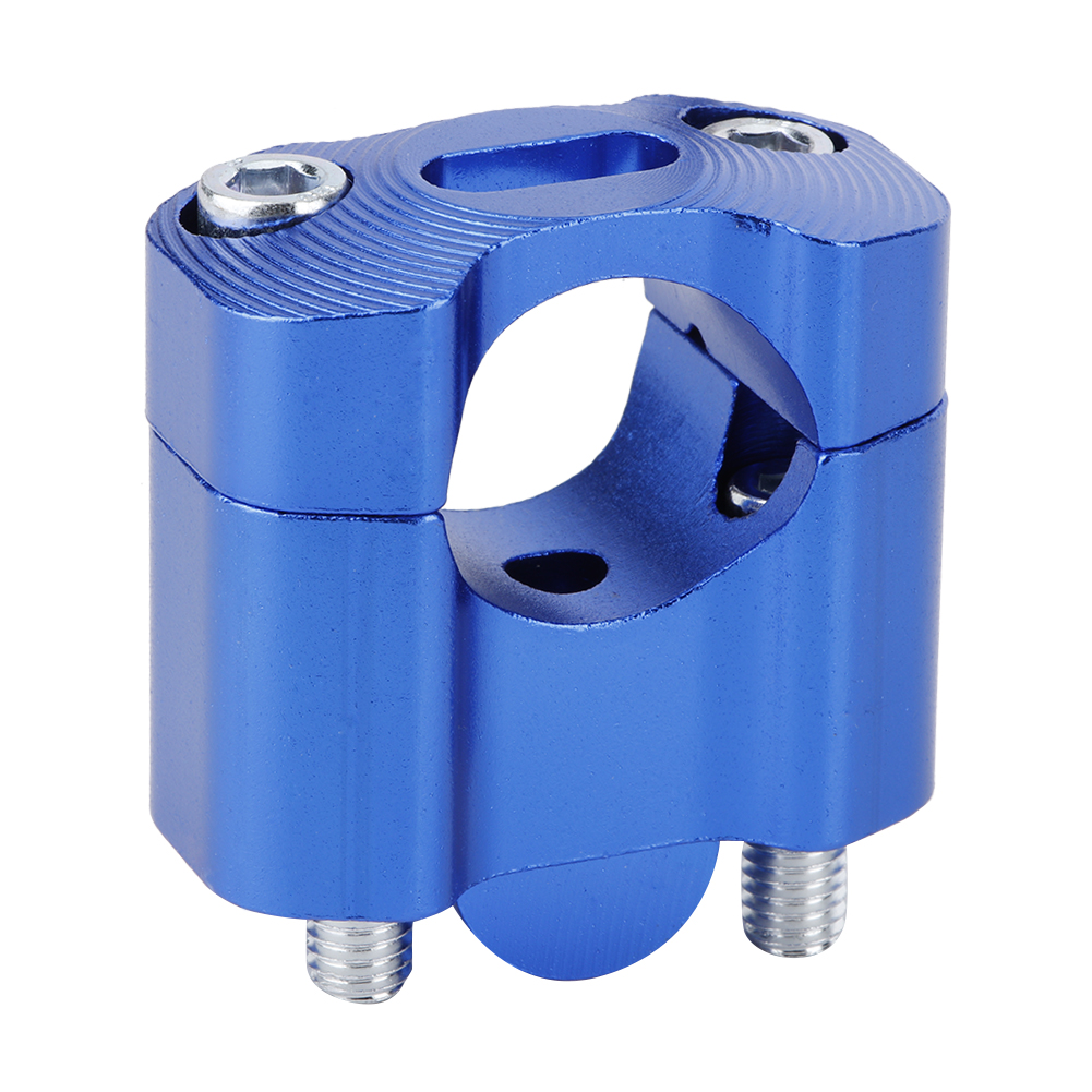 Blue Pair 22mm/28mm 1/8in 7/8in Motorcycle Handlebar Mount Clamps Riser BL