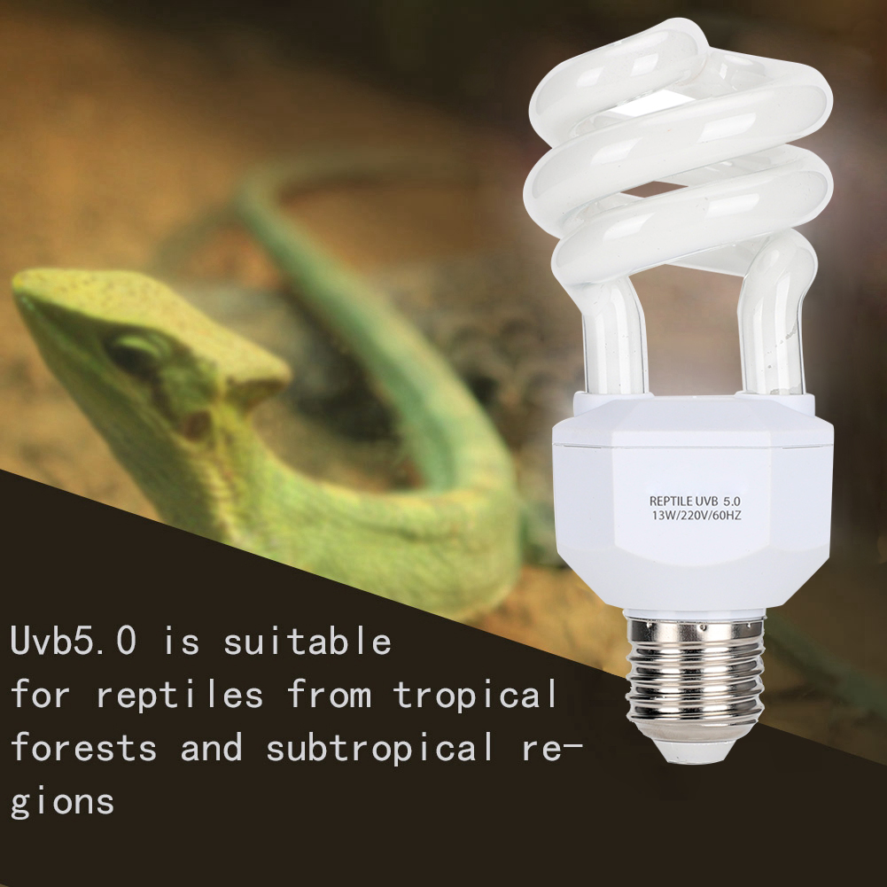 13W 220V Reptile UVB Energy Saving Lamps Tortoise Snake Lizard Light Bulb KRI✈️