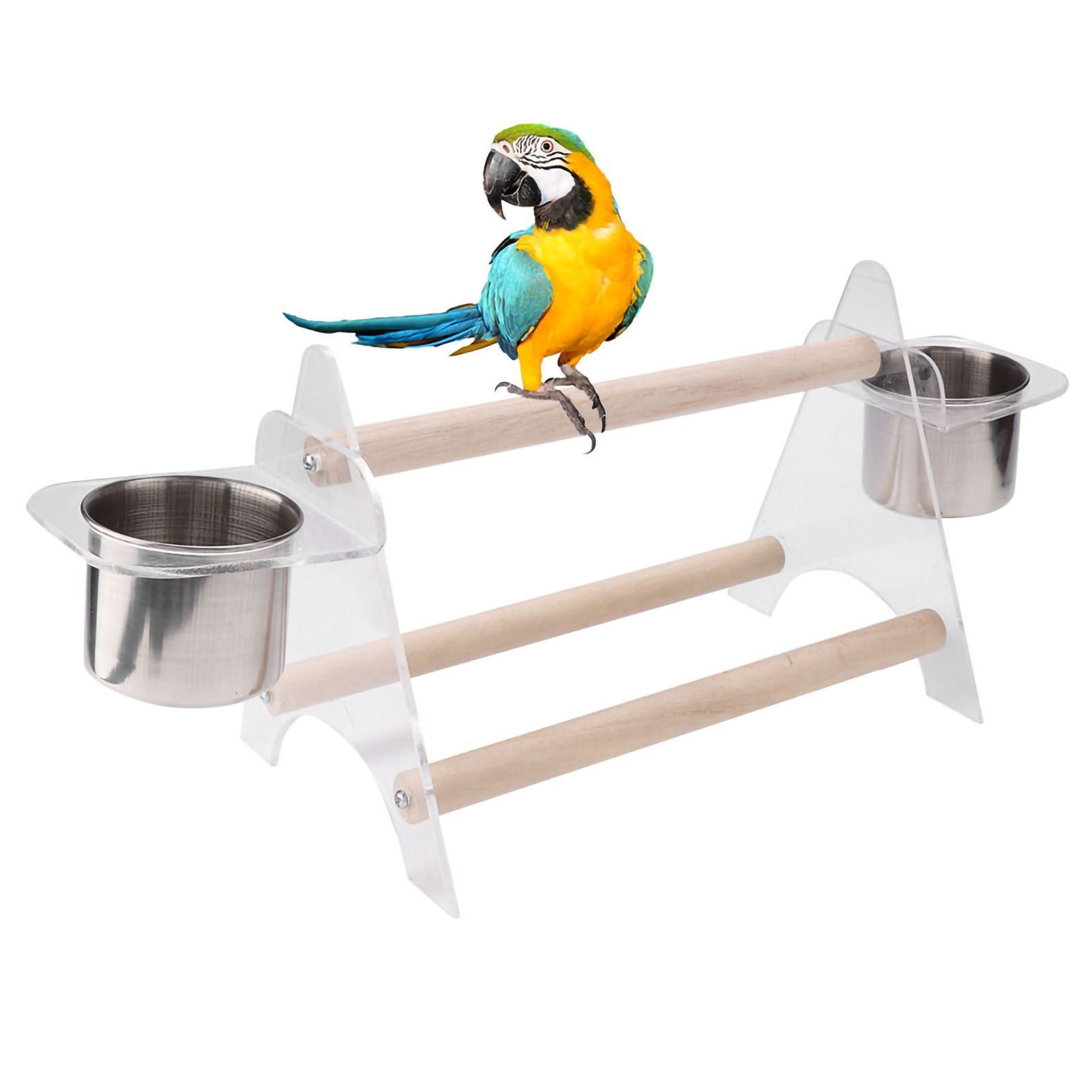 Multipurpose Pet Bird Stand Platform Birdcage With Feeder KRI✈️