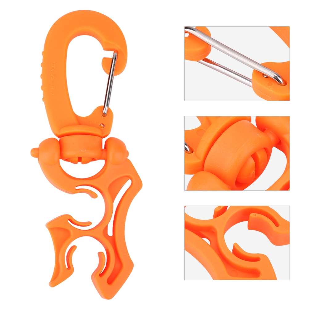 1Pc Outdoor Scuba Diving Double BCD Low Pressure Hose Clip Holder With Sna KRI✈️