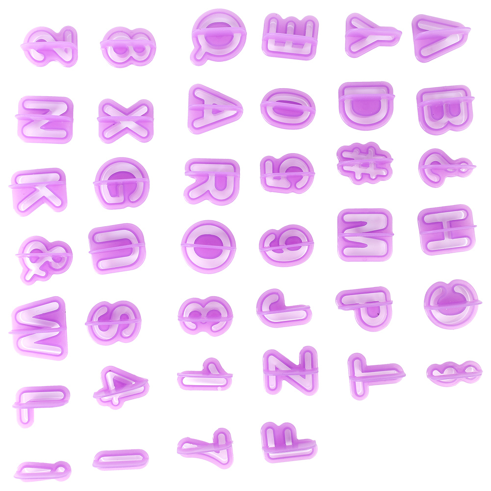 40pcs Letter And Number Chocolate Mold Plastic Molds Cake Maker Printing M KRI✈️