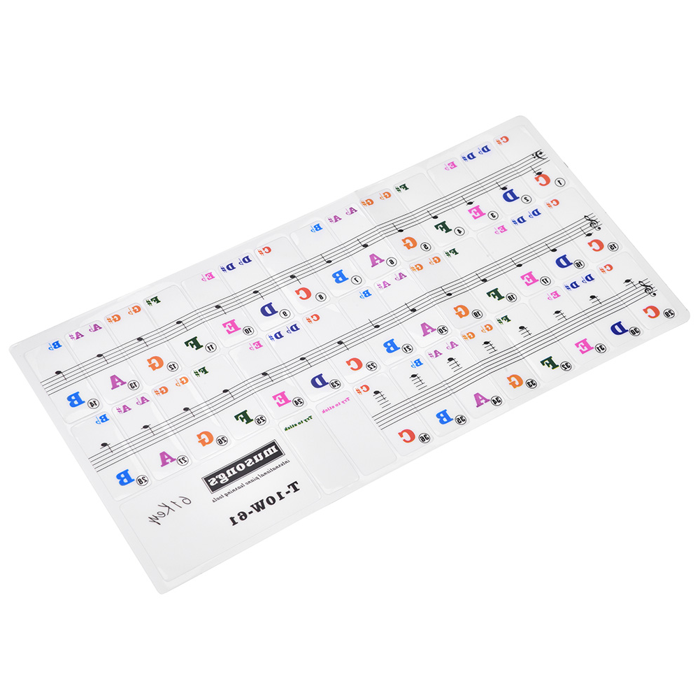 Piano Keys Sticker Set For 61 Key Keyboard Removable For Beginners Transpa KRI✈️
