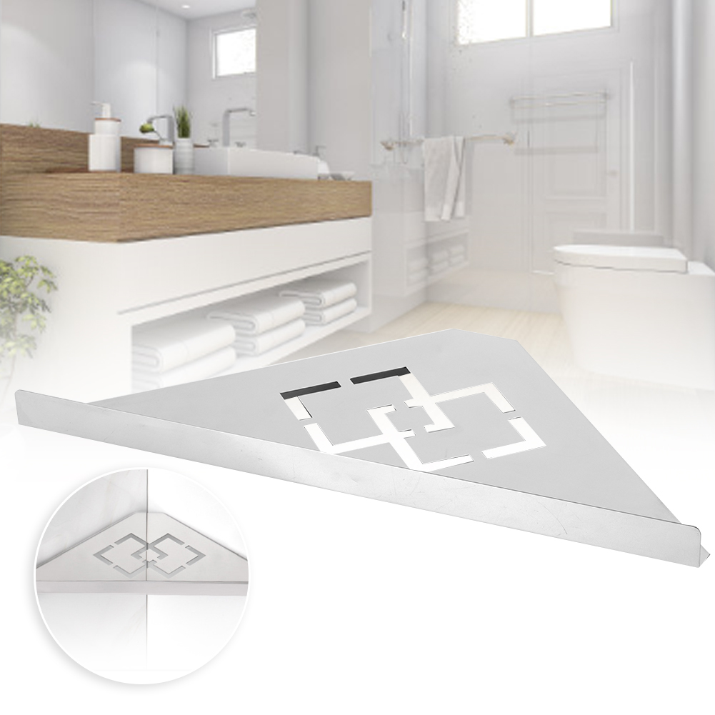 Hot Stainless Steel Triangular Storage Shelf Shower Corner Shelf Rack Organizer