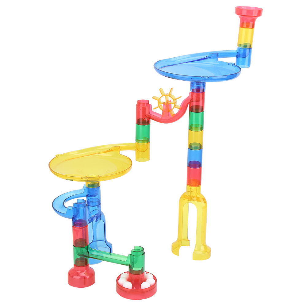DIY Assemble Children Kid Marble Race Run Maze Track Blocks Educational To KRI✈️