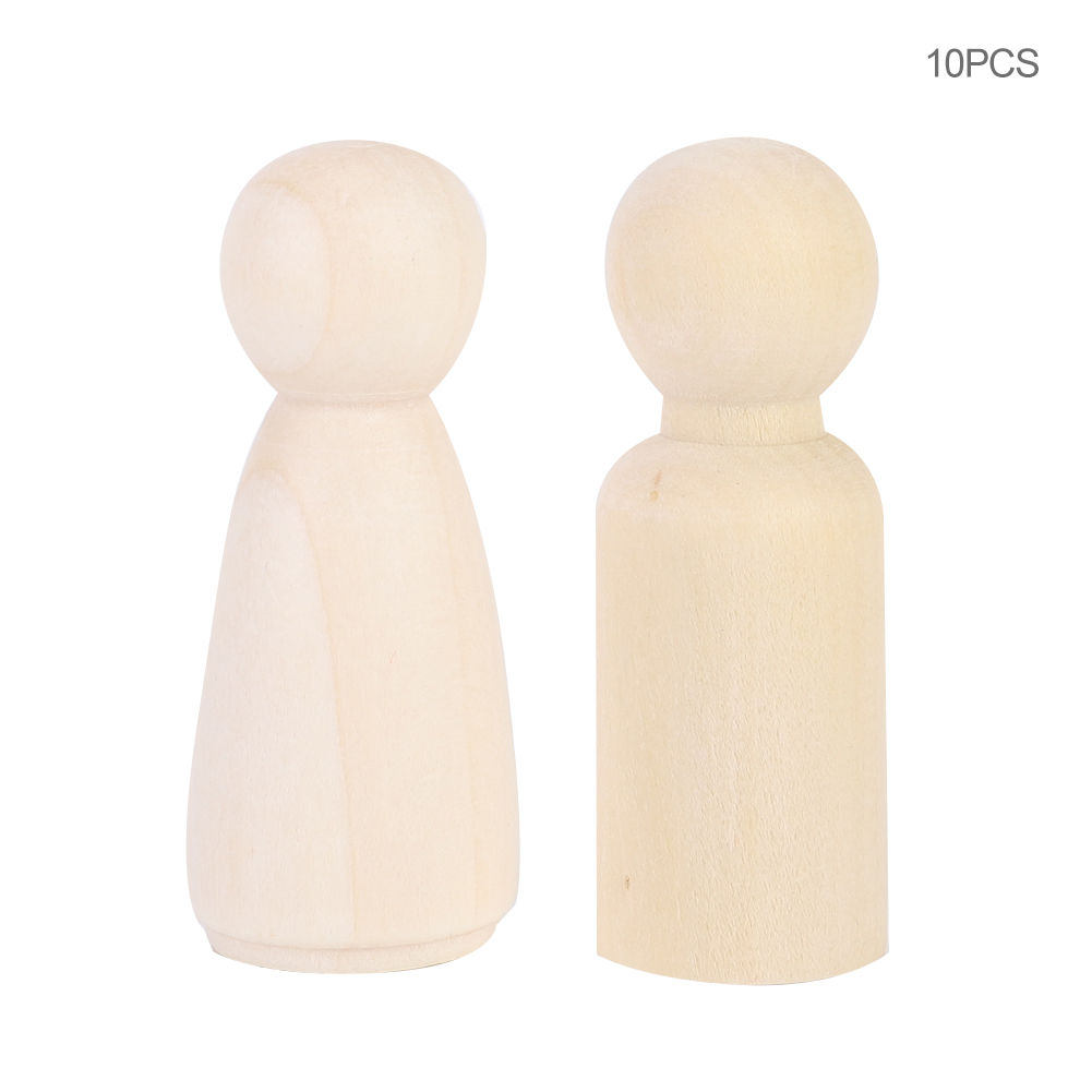 55mm Female Male DIY Painting Dolls Wooden Children Kid Painting Figure To KRI✈️