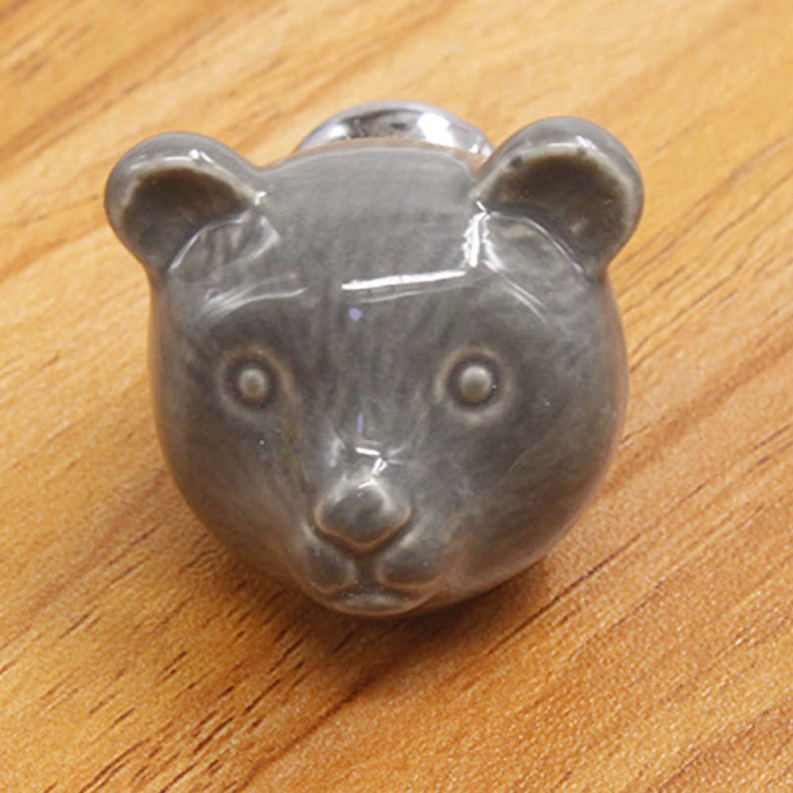 Ceramic Bear Door Knob Drawer Cupboard Wardrobe Furniture Pull Handle Hard KRI✈️