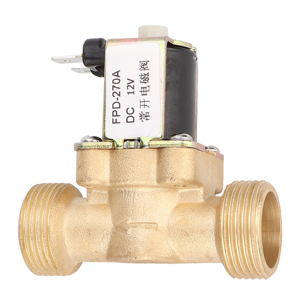 G3/4 Brass Solenoid Electromagnetic Valve Water Inlet Switch (DC12V) DC12V✈