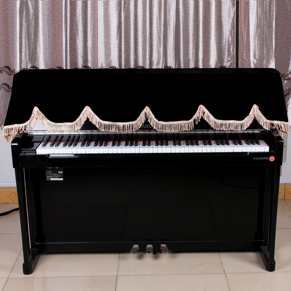88 Key Piano Half Covered Anti Dust Cover Flannelette Piano Cover Fine Fri KRI✈️