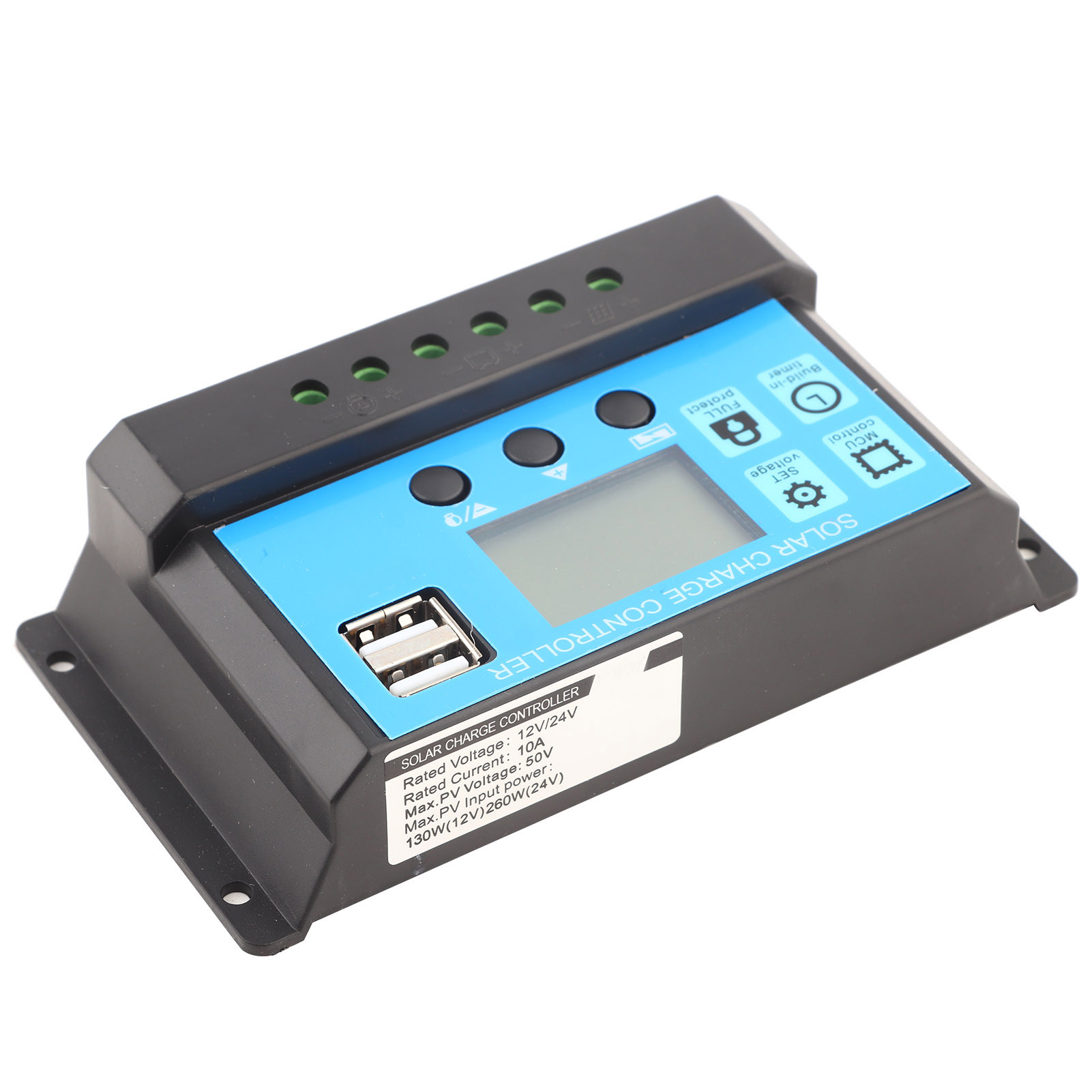 PWM 12V 24V Dual USB Solar Panel Charge Controller Regulator LCD Display 1 KRI✈️