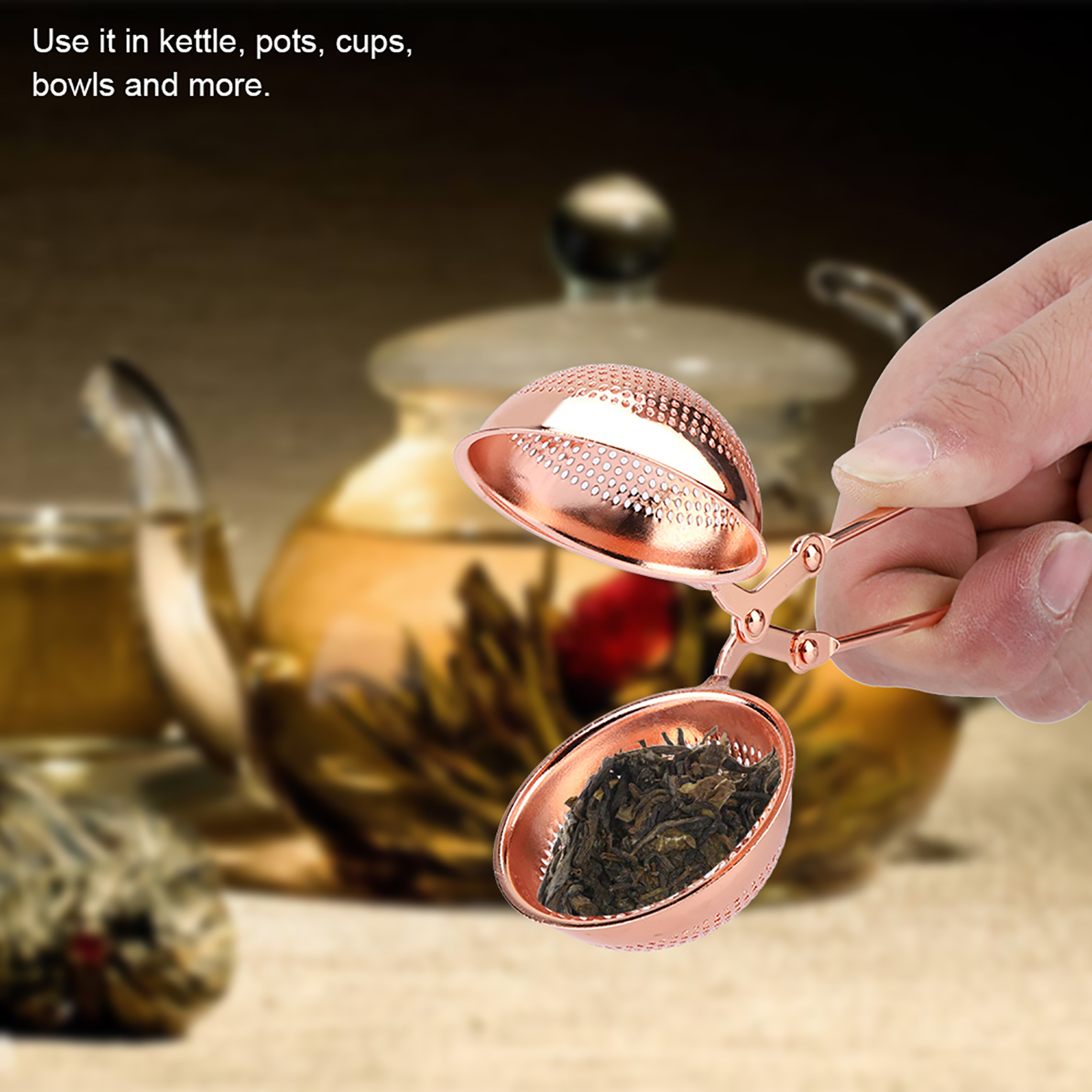 Portable Stainless Steel Tea Infuser Strainer Reusable Ball Shape Teapot F KRI✈️