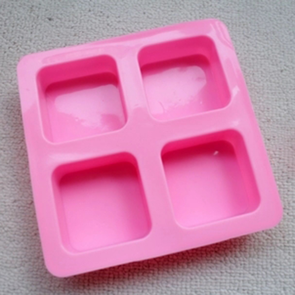 Silicone Cake Mold 4Pcs Square Pattern Baking DIY Mold Soap Chocolate Maki KRI✈️