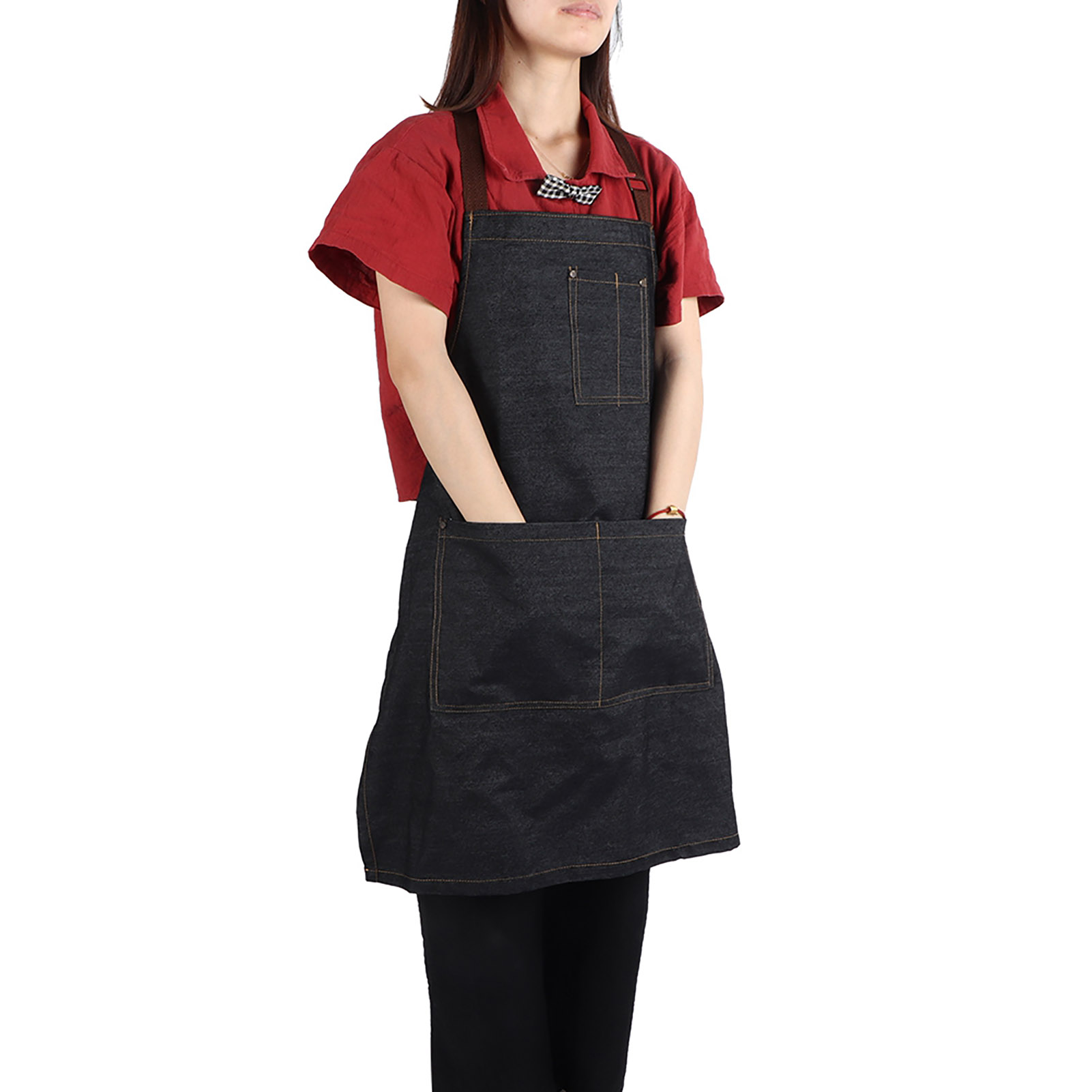 Unisex Working Pockets Apron For Drawing Painting Restaurant Coffee KRI✈️