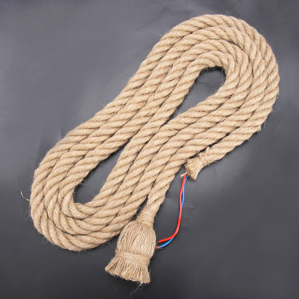 1.5M E27 Base Vintage Hanging Hemp Rope For Light Retro Lamp Ceiling Penda KRI✈️