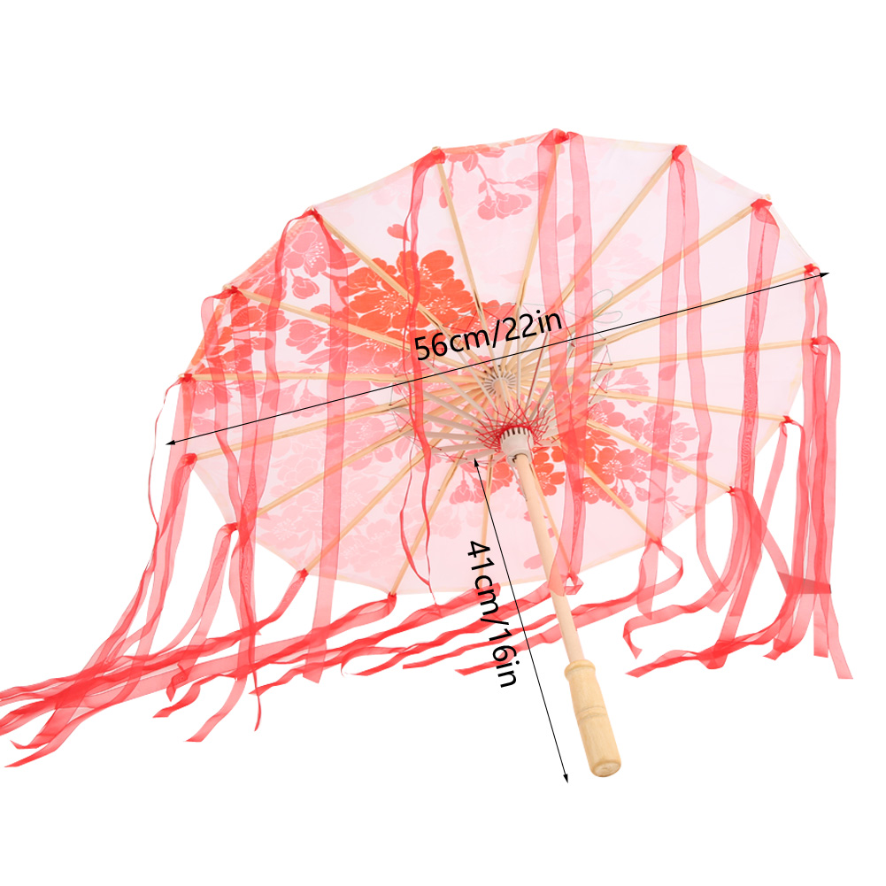 Silk Ribbon Umbrella Art Craft Decorative Photo Dance Perform Prop Cosplay KRI✈️