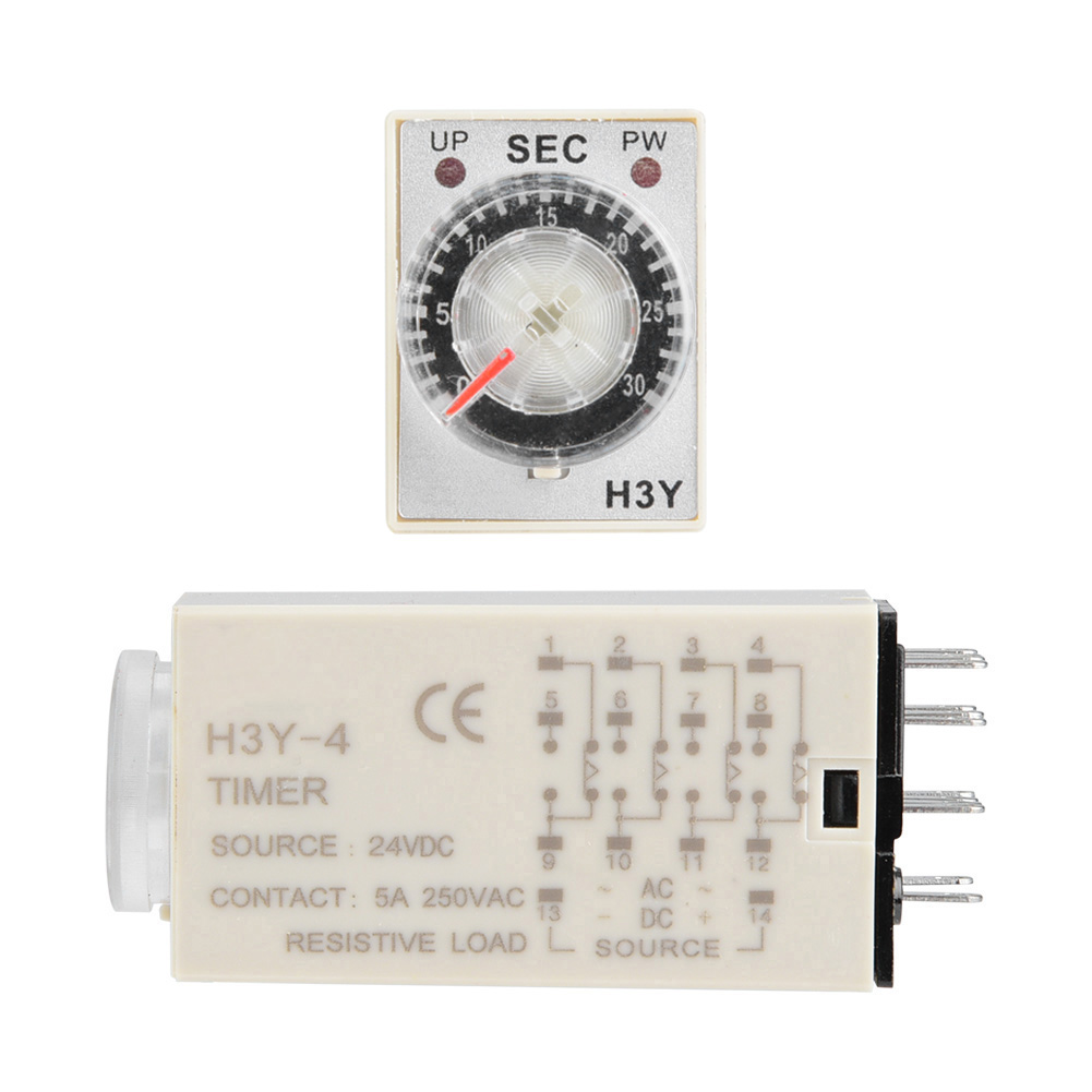 H3Y-4 Time Relay Pointer Control Delay Timer Control Switch 14-Pin 24VDC ( KRI✈️