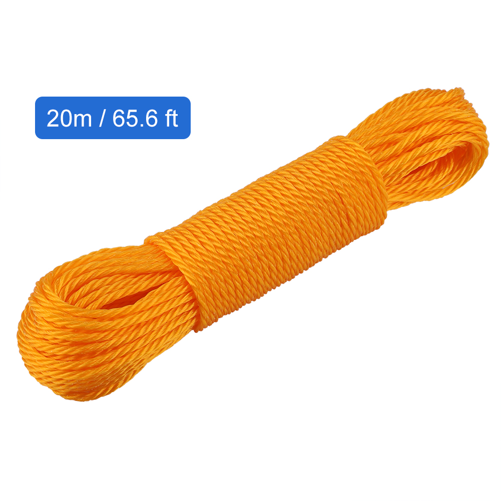 20m Nylon Rope Lines Cord Clothesline Garden Camping Outdoors (Orange) KRI✈️