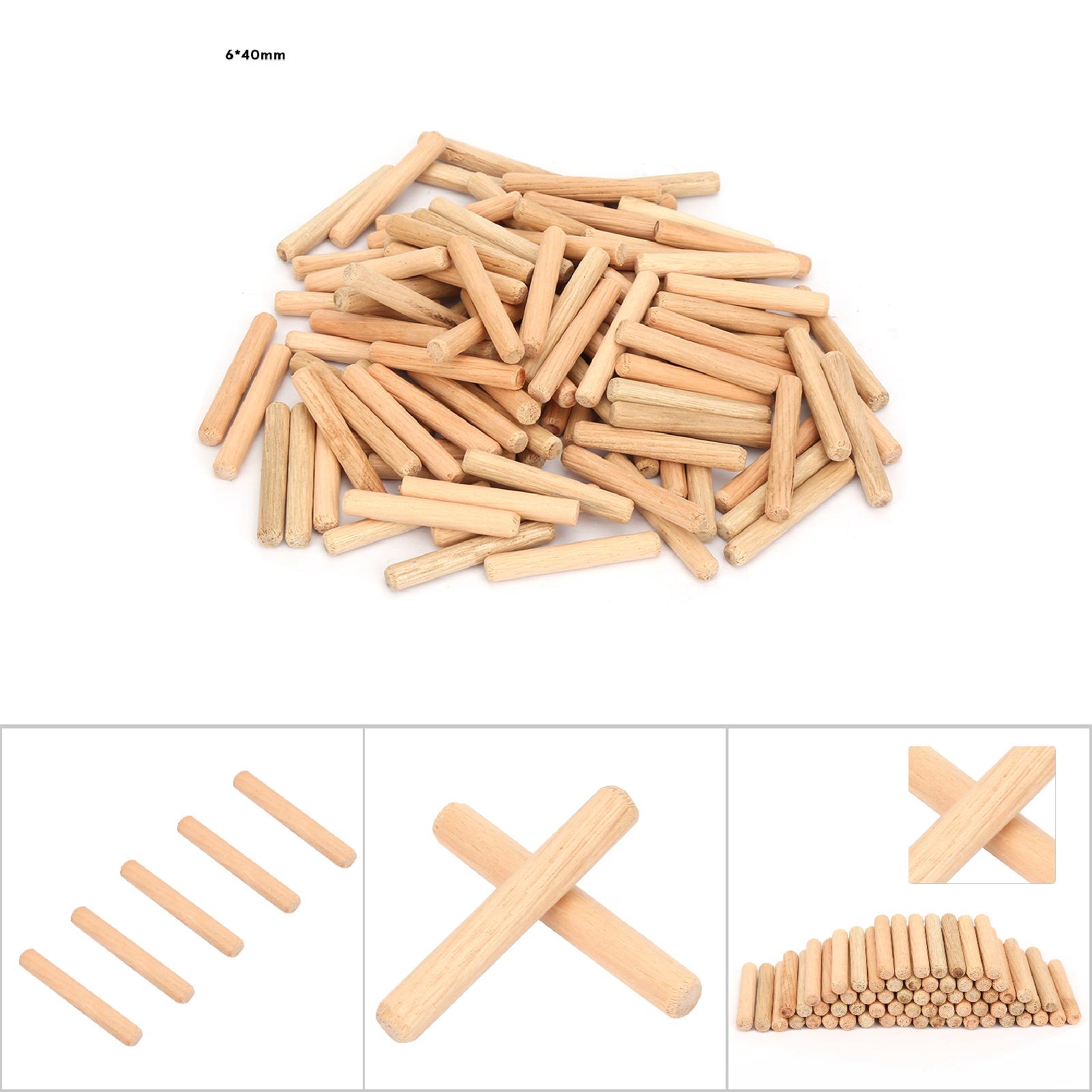 1 Pack Woodworking Round Fluted Wood Wooden Craft Dowel Pins (6 * 40mm) KRI✈️