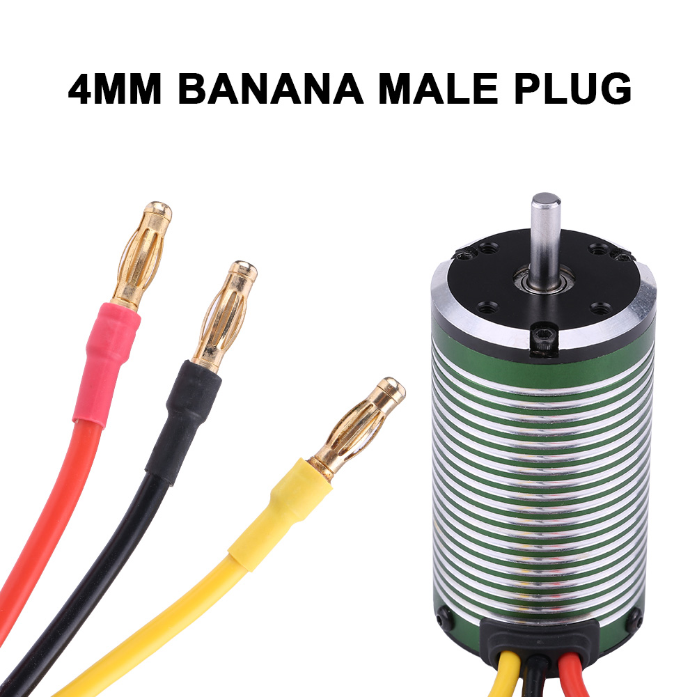 1pc 3665 3600KV 4500KV 4 Poles Motor RC Part For 1/8 1/10 1/12 Remote Cont KRI✈️