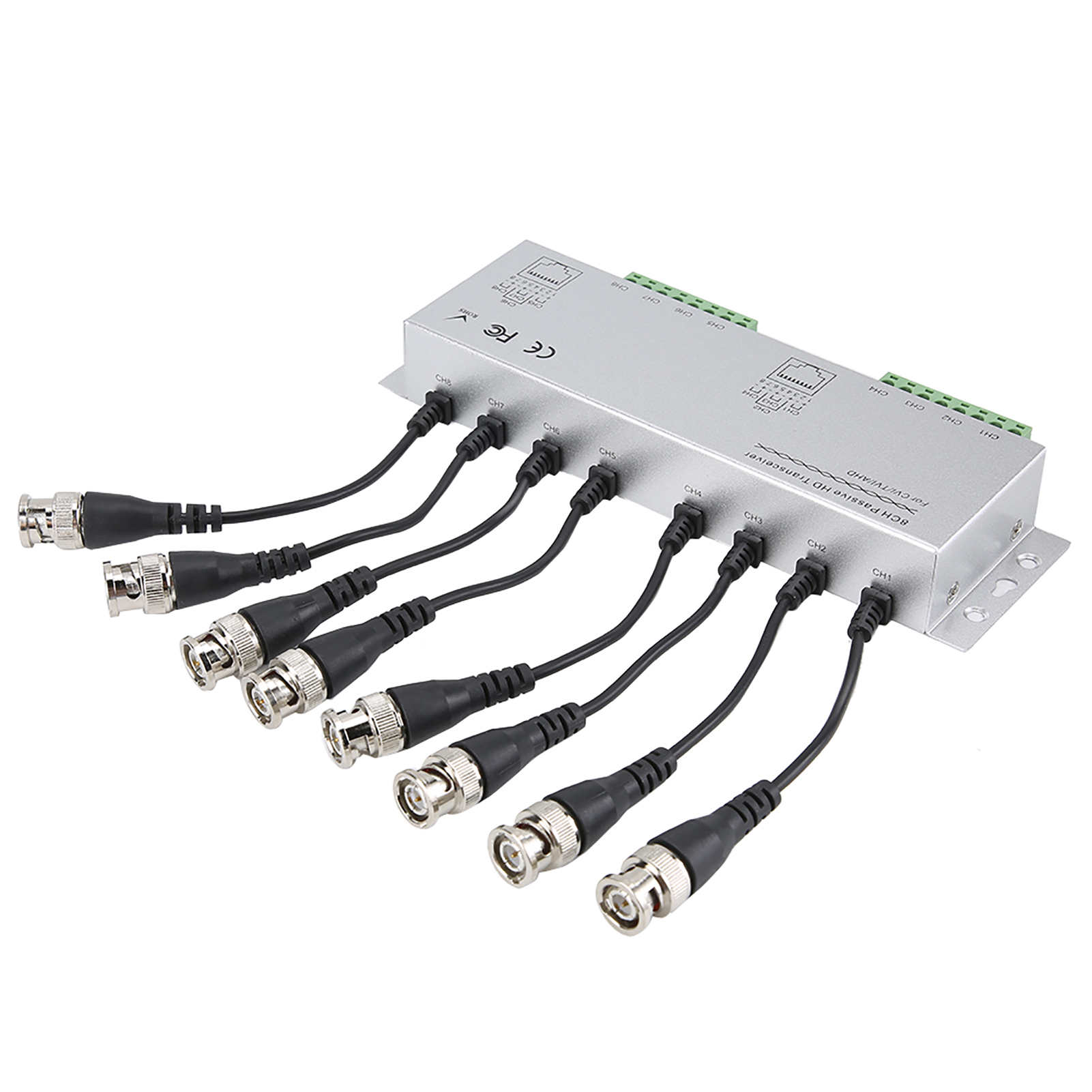 8CH HD BNC Male To UTP Cable Transceiver Adapter CCTV Passive Video Balun KRI✈️