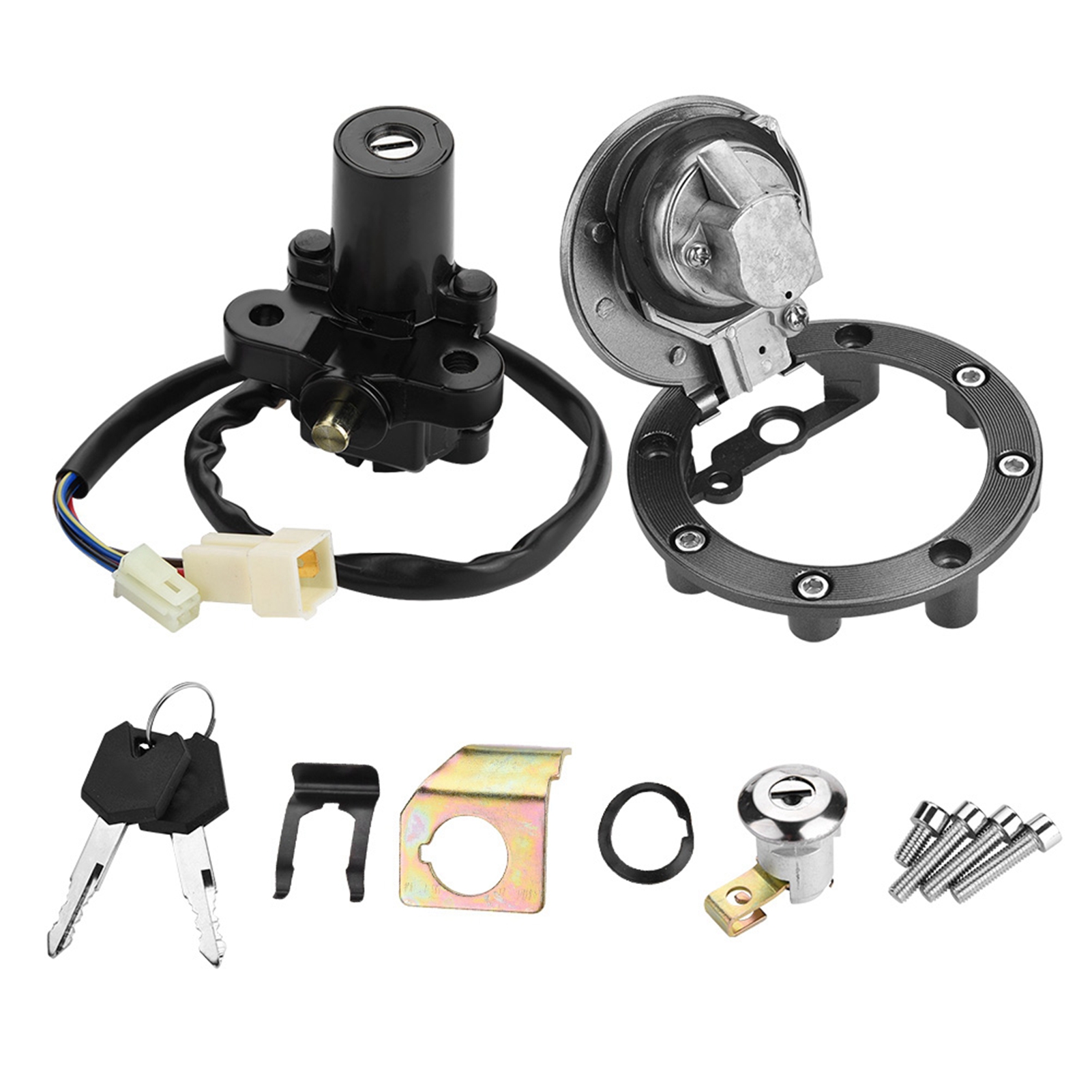 Motorcycle Ignition Switch Fuel Gas Cap Seat Lock Keys For YZF R1 R KRI✈️