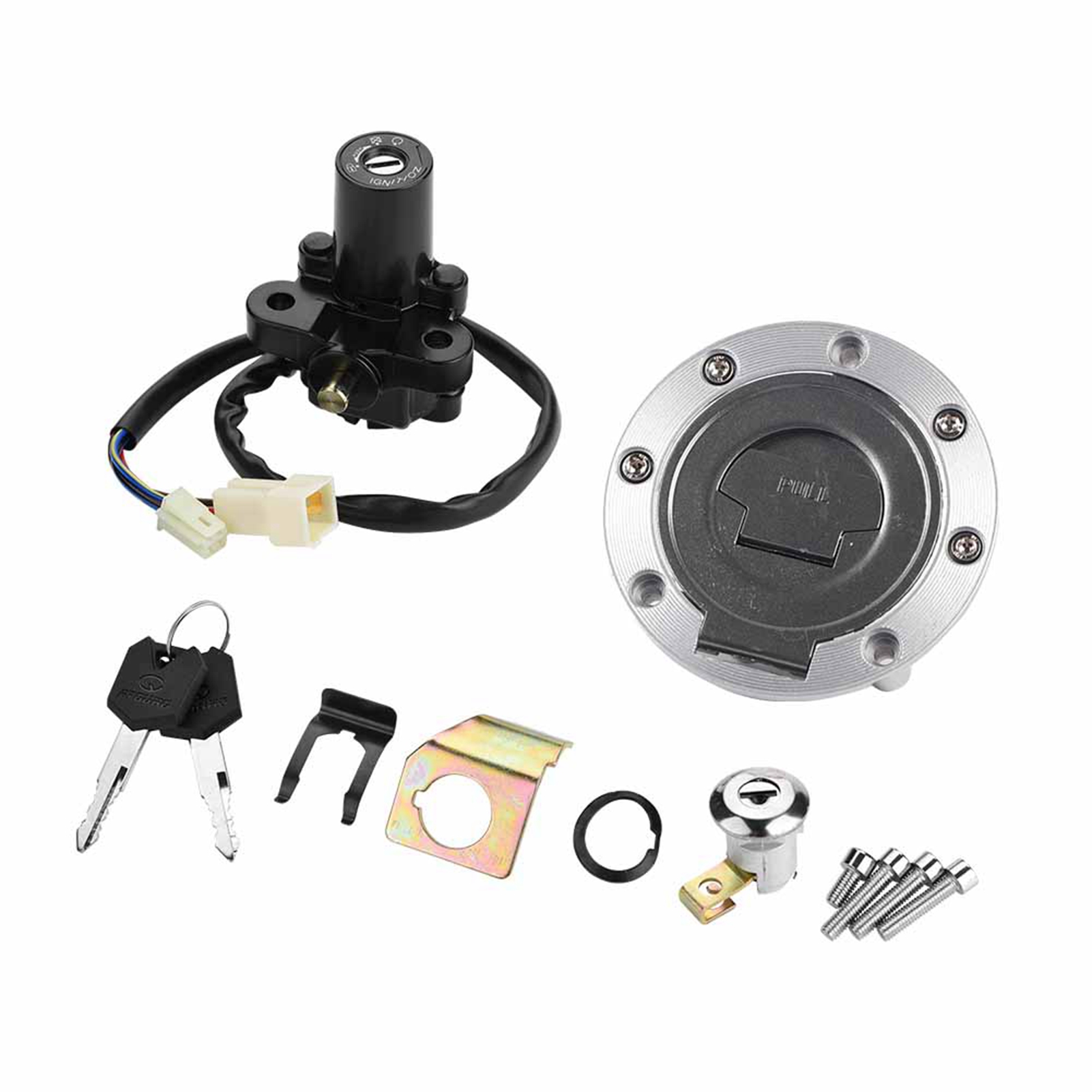 Motorcycle Ignition Switch Fuel Gas Cap Seat Lock Keys For YZF R1 R KRI✈️