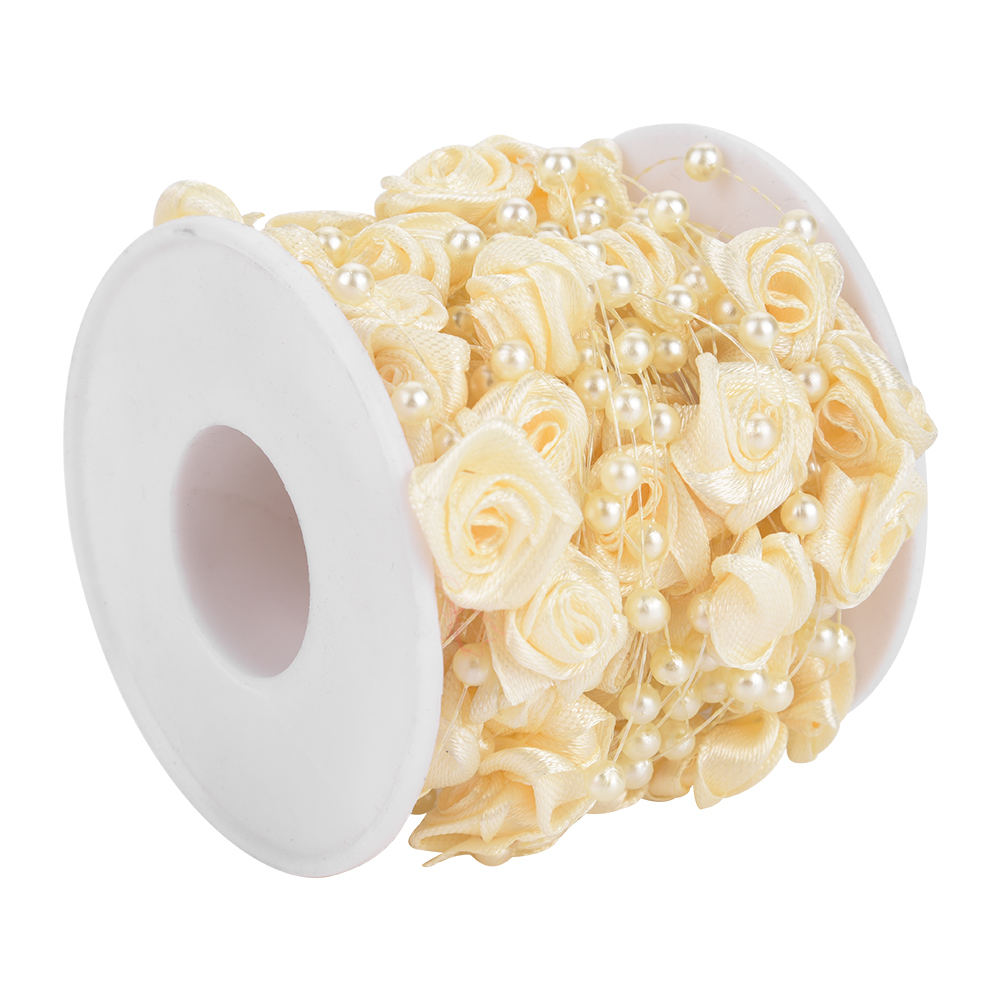 10m/roll Rose Artificial Pearl Wire Beads Garland String DIY Wedding Decor KRI✈️