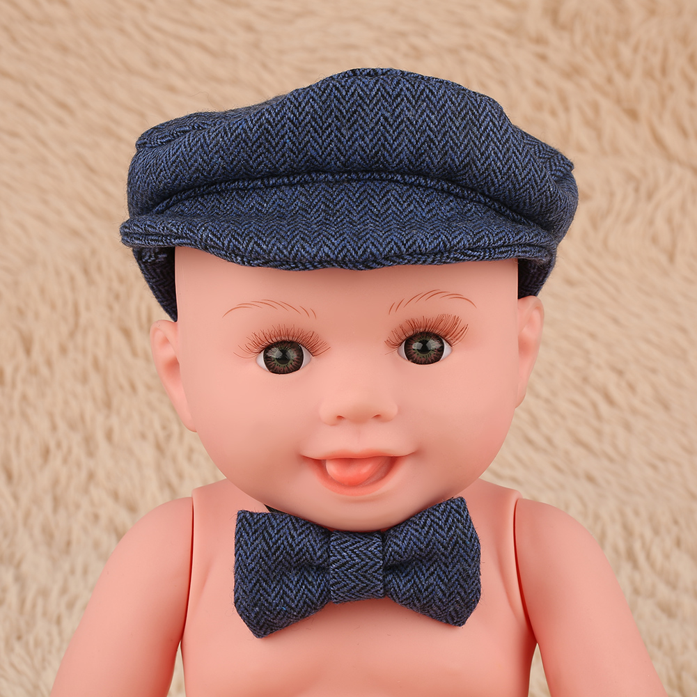 Newborn Baby Girl Boy Cap Tie Costume Photo Photography Prop Hats Outfit KRI✈️