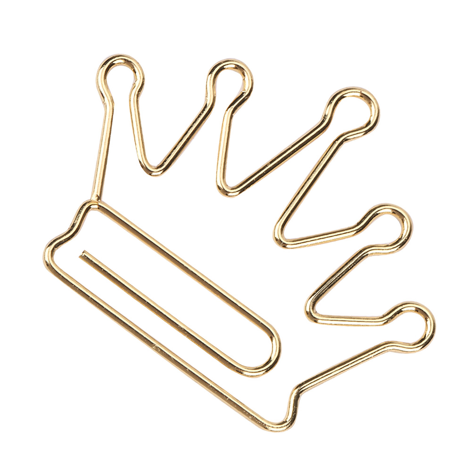°10pcs Crown Shape Paper Clips Bookmark Marking Document Organizing Clip