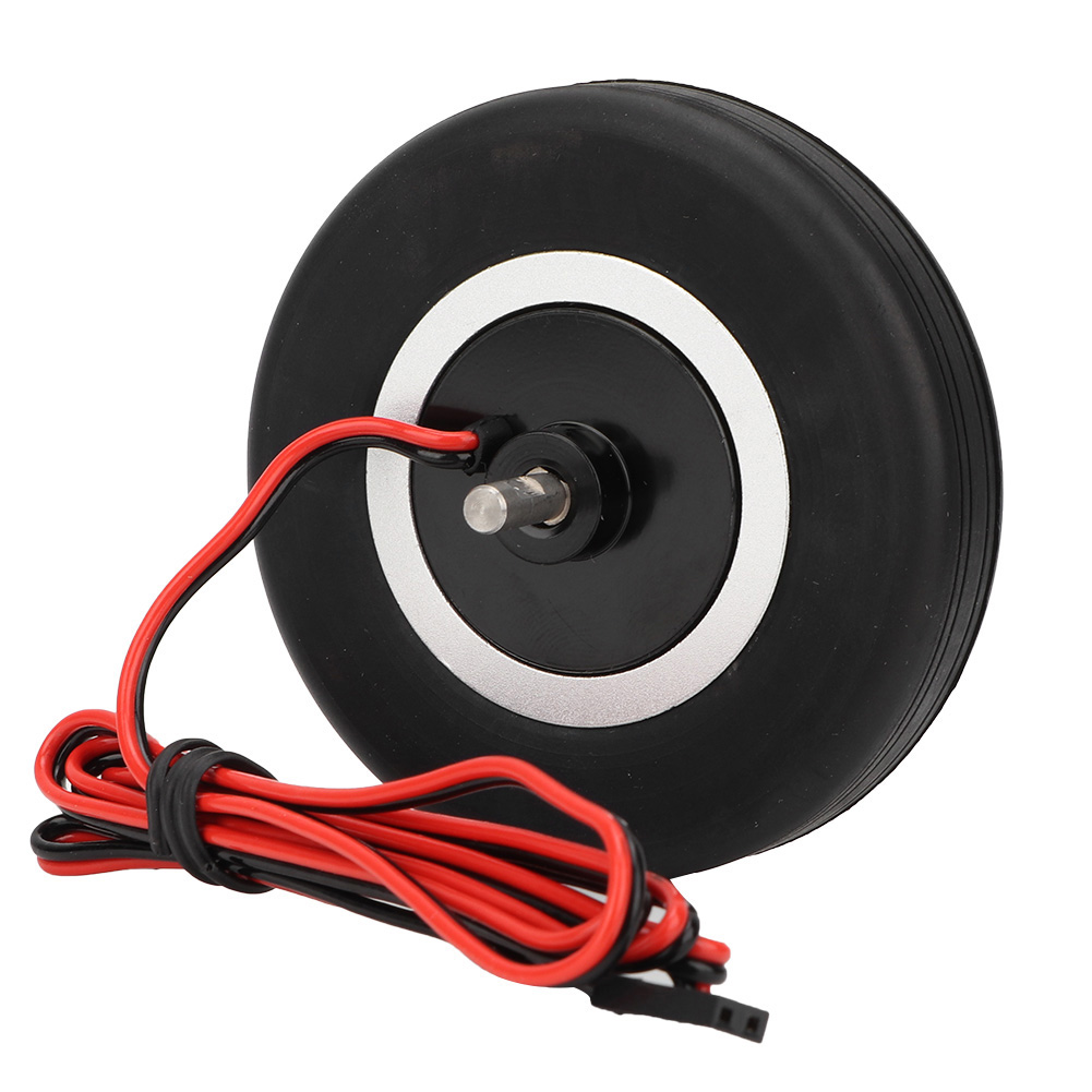 65mm Rubber Tires Wheel Brake System With 4mm Axle Shaft For RC Airplane KRI✈️